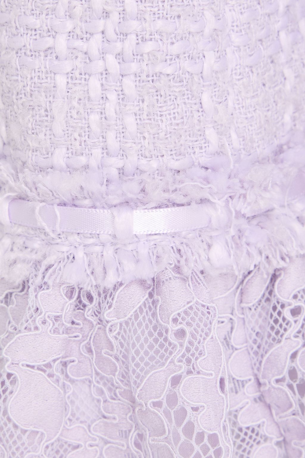 ALICE + OLIVIA Millie lace-trimmed tweed jacket