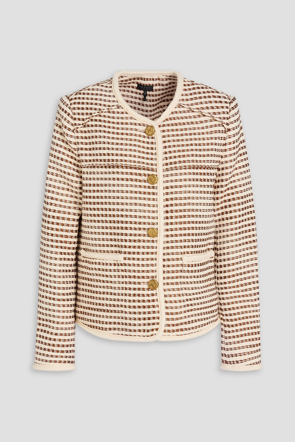 Rag & Bone Mirabelle Cotton-blend Tweed Jacket In White