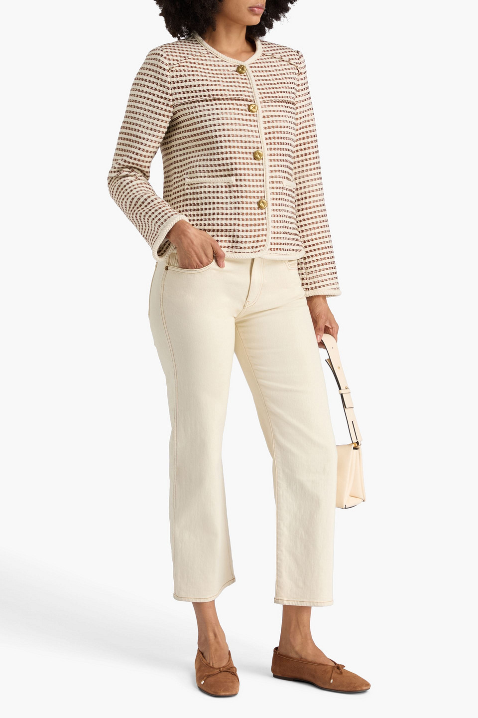 Rag & Bone Mirabelle Cotton-blend Tweed Jacket In White