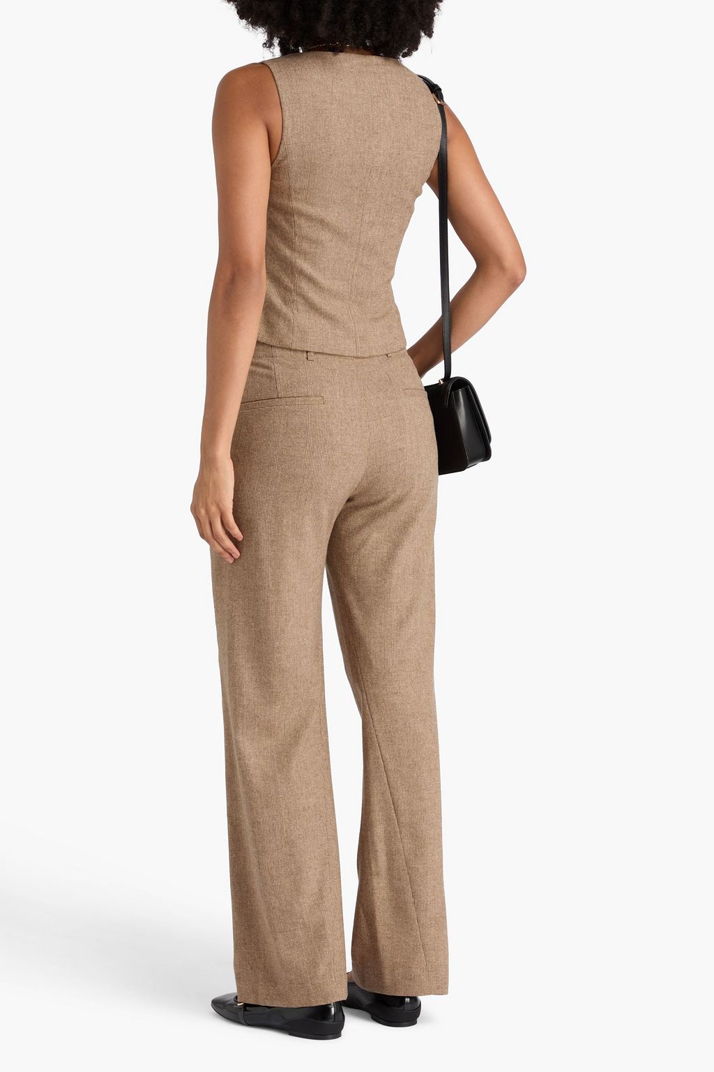 RAG & BONE Shea Prince of Wales checked wool-blend straight-leg pants