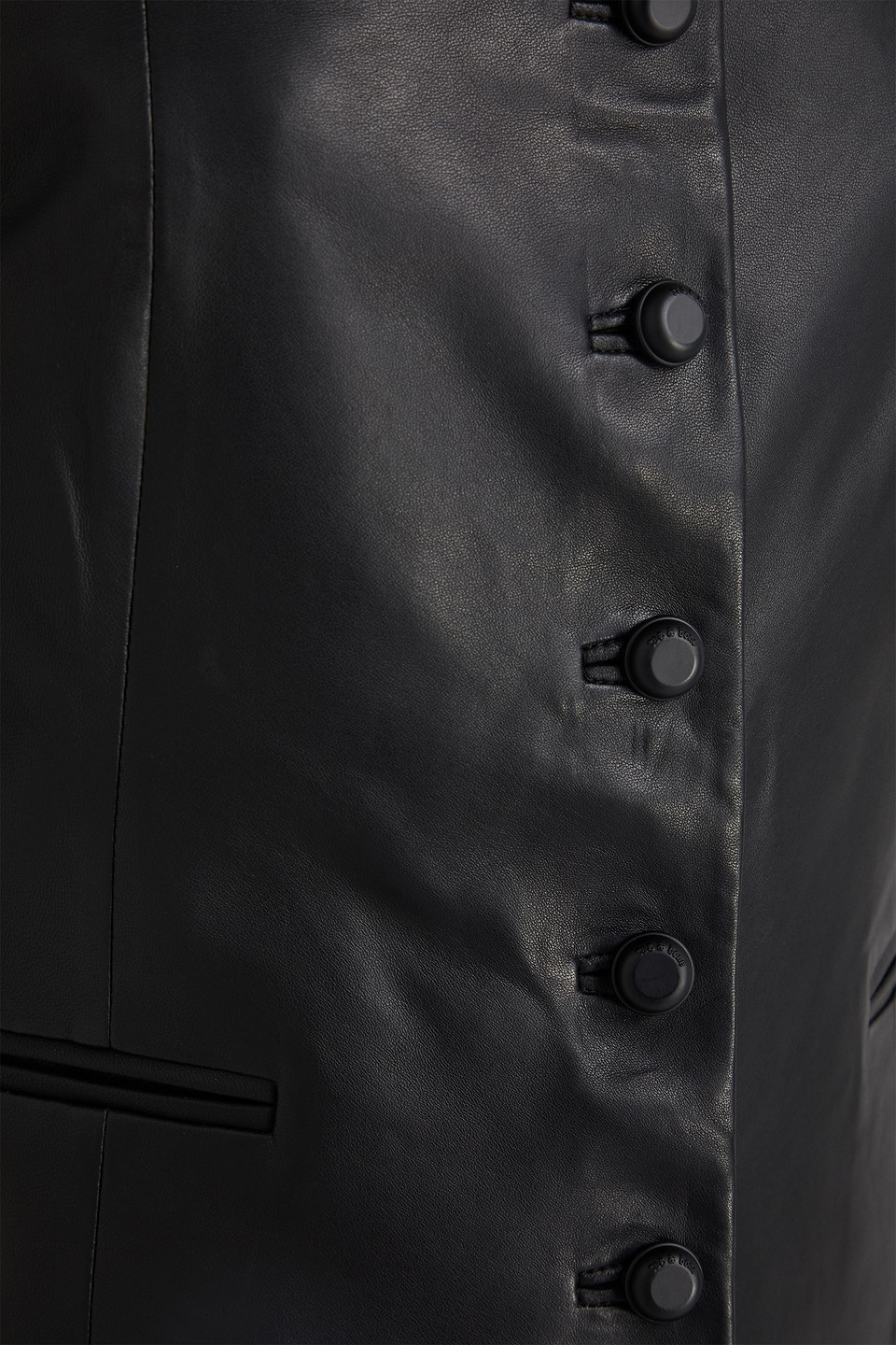 Rag & Bone Mariana Leather Vest In Black