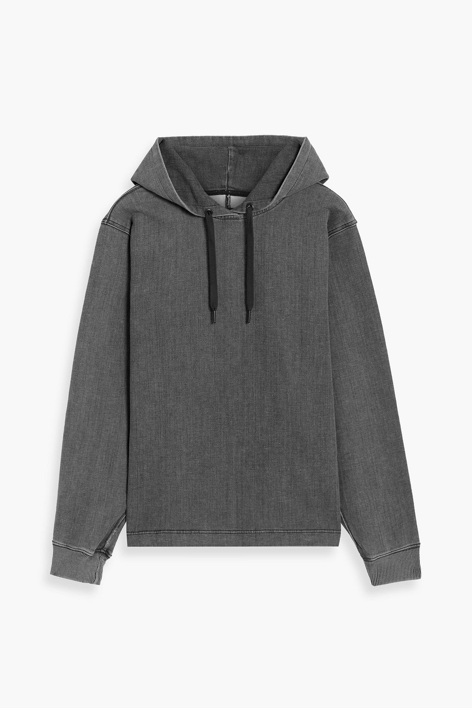 Rag & Bone Stride Faded French Cotton-blend Terry Hoodie In Gray
