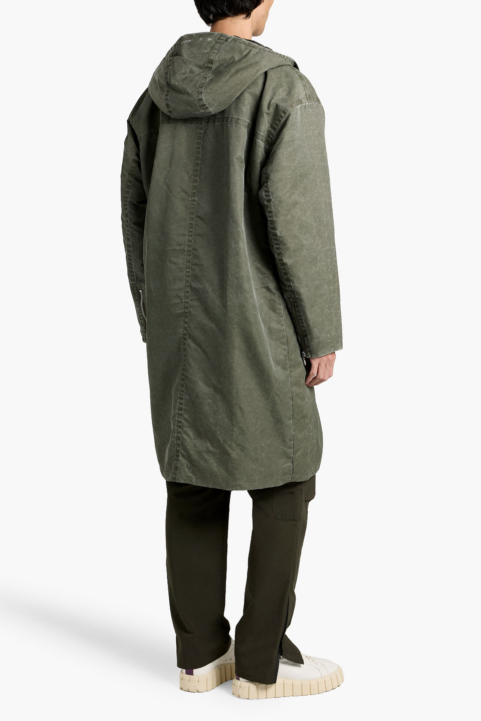 Rag & Bone Clint Shell Hooded Down Coat In Green
