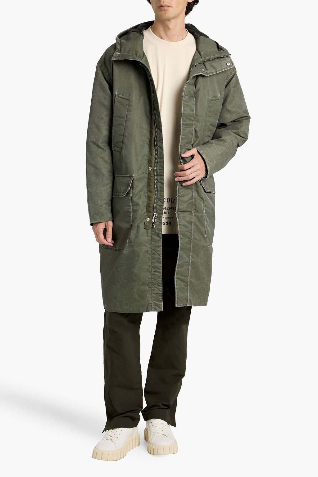 RAG & BONE Clint shell hooded down coat
