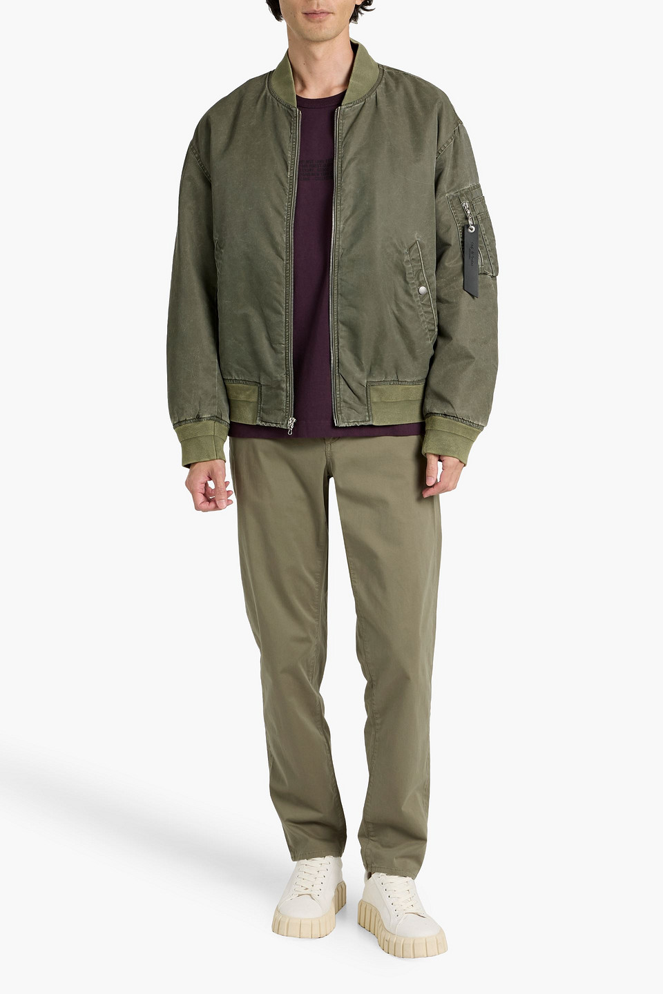 Rag & Bone Tapered Cotton-blend Chinos In Gray