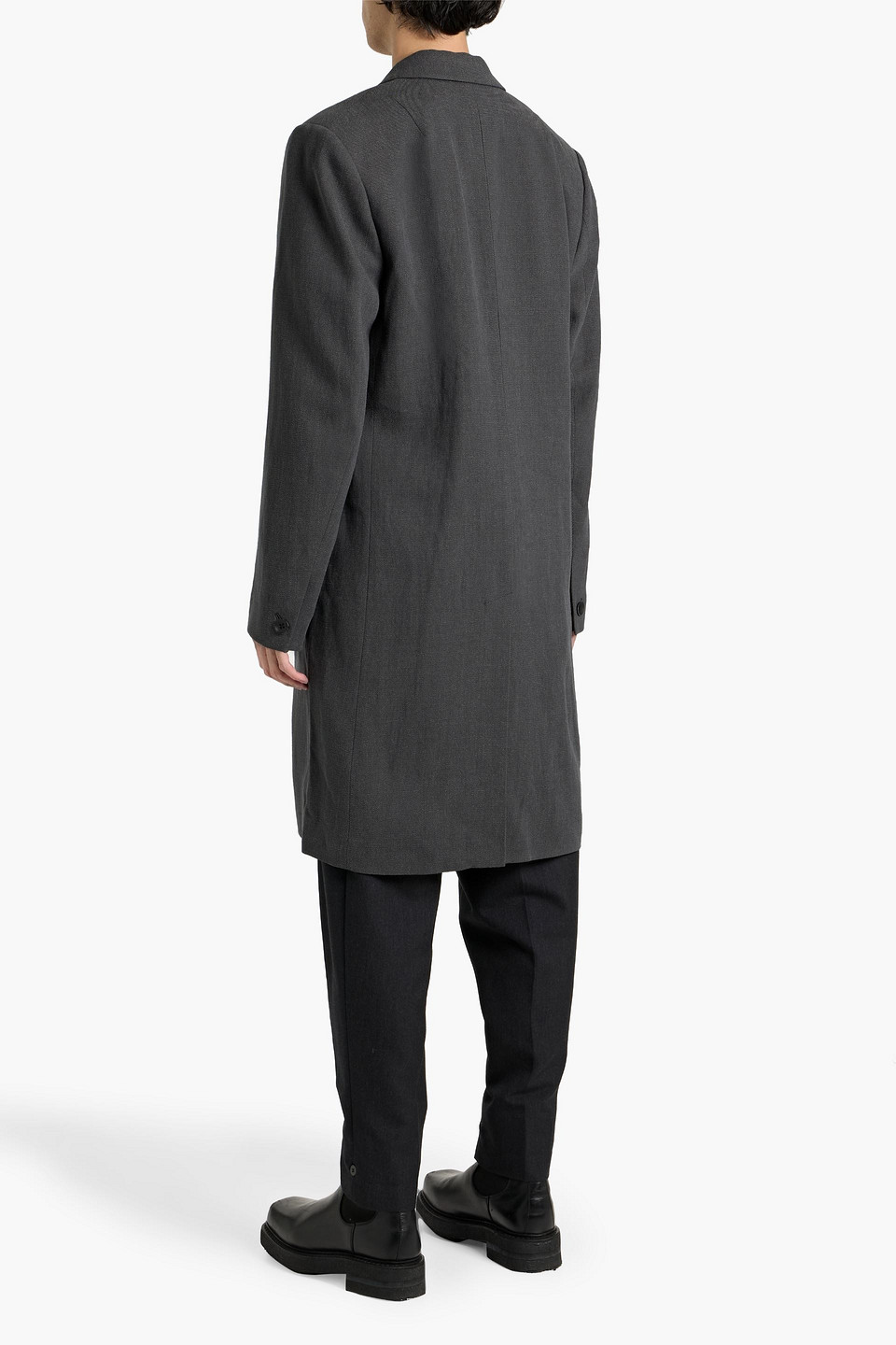 Rag & Bone Lance Wool And Linen-blend Twill Coat In Gray