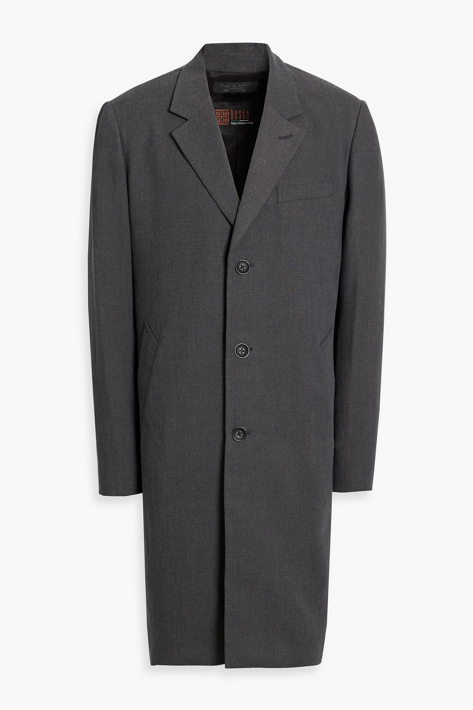 Rag & Bone Lance Wool And Linen-blend Twill Coat In Gray