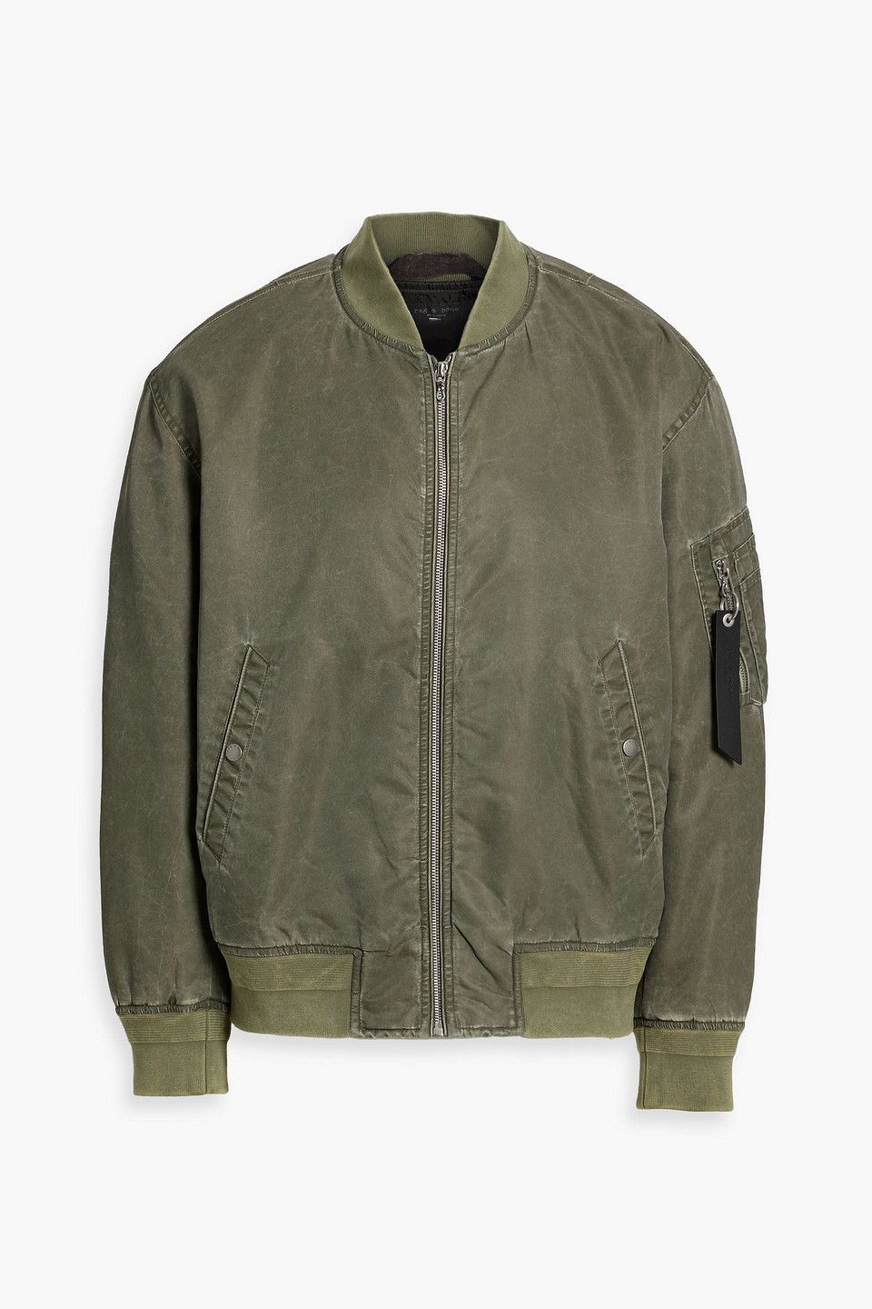 Rag & Bone Manston Shell Bomber Jacket In Green