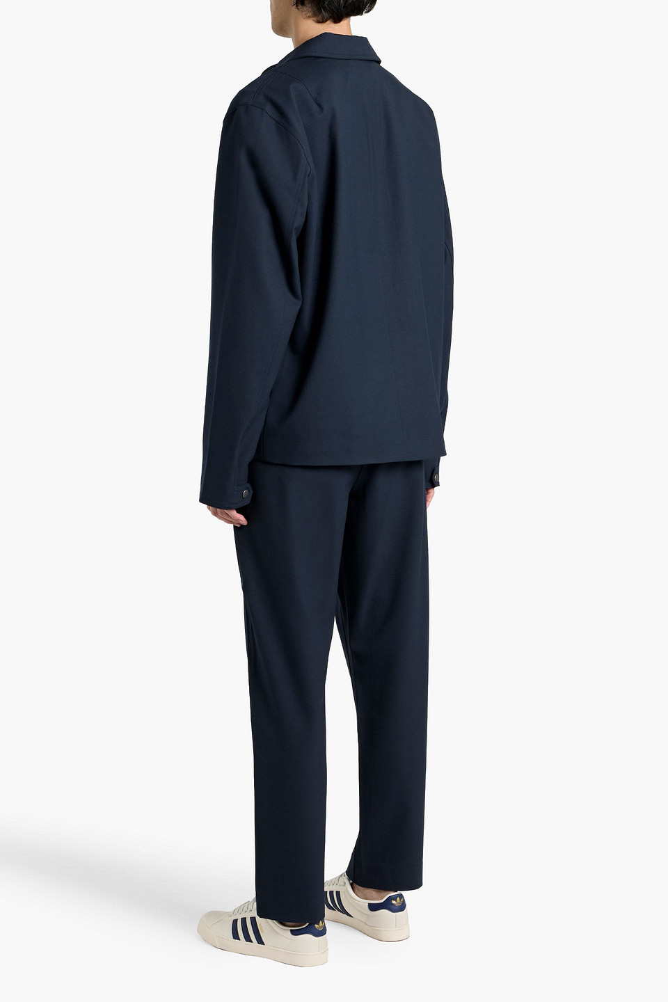 Rag & Bone Melrose Wool-blend Twill Jacket In Blue