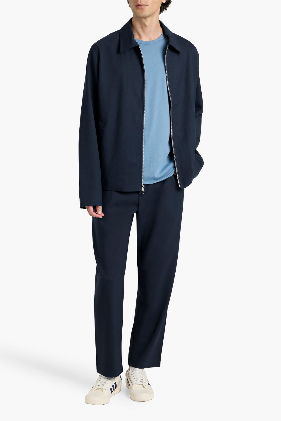 Rag & Bone Shift Wool-blend Twill Pants In Blue