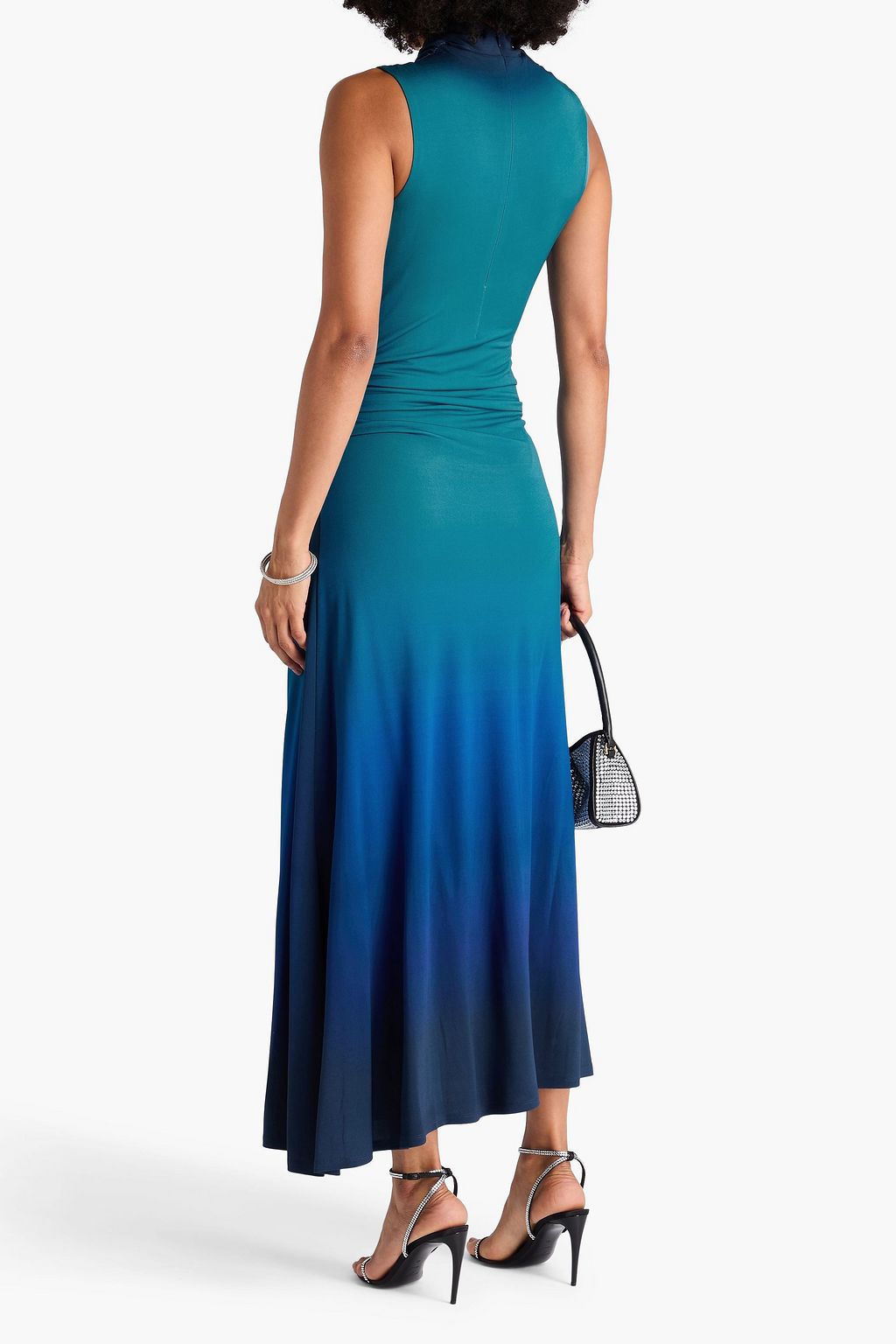 SIMKHAI Aldina ruched dégradé jersey maxi dress