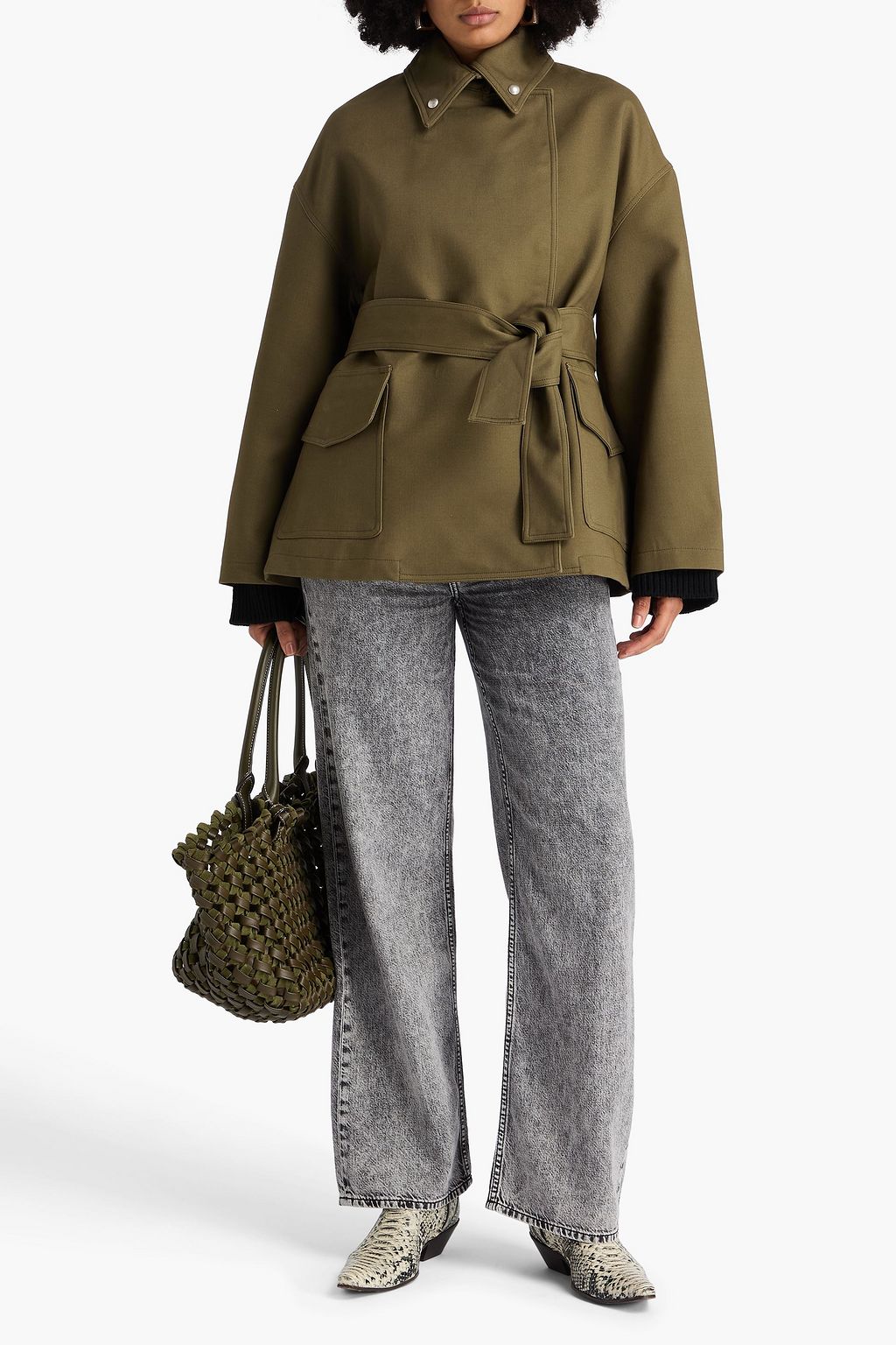 RAG & BONE Rue Jacke aus Baumwoll-Gabardine mit Gürtel