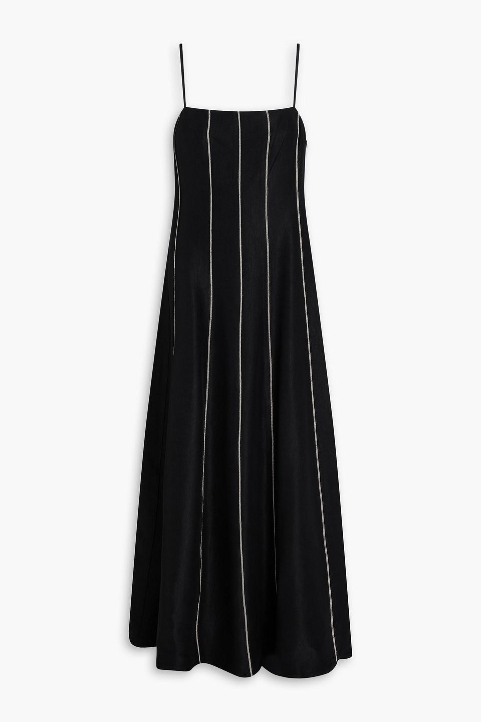 Rag & Bone Kennedy Bead-embellished Crepe Maxi Dress In Black