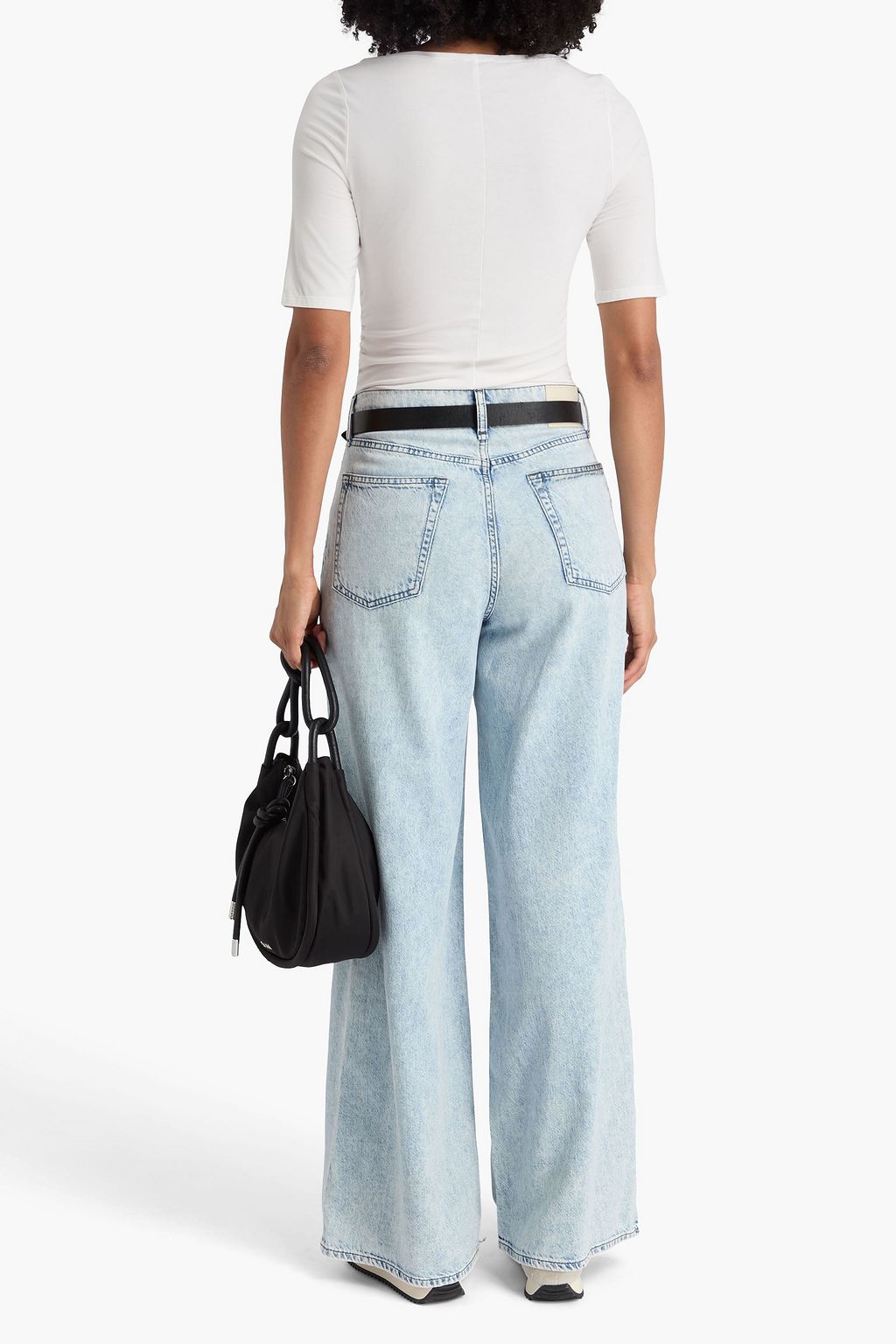 RAG & BONE Sofie acid-wash high-rise wide-leg jeans