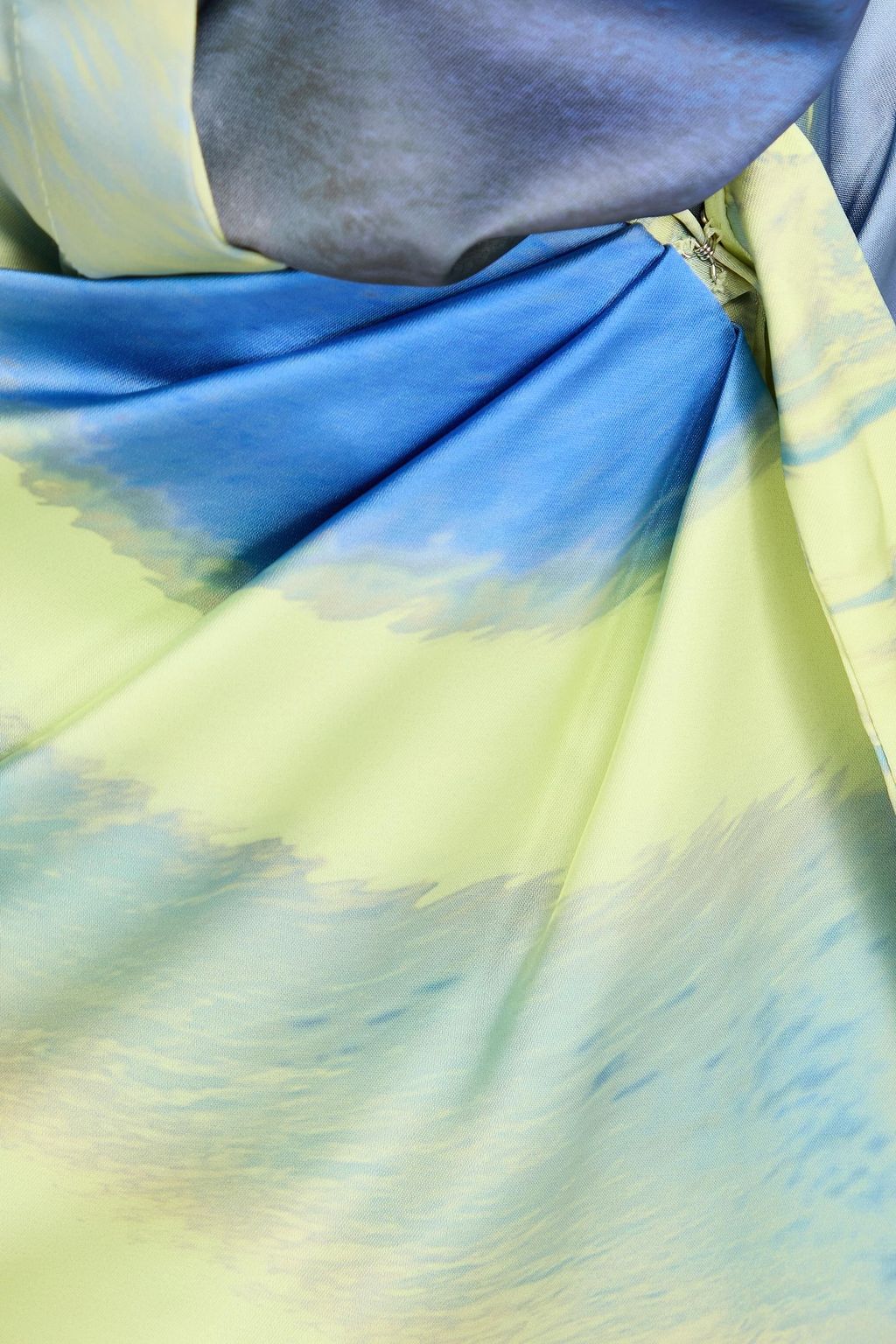 SIMKHAI Hemdkleid in Minilänge aus Satin mit Print und Wickeleffekt