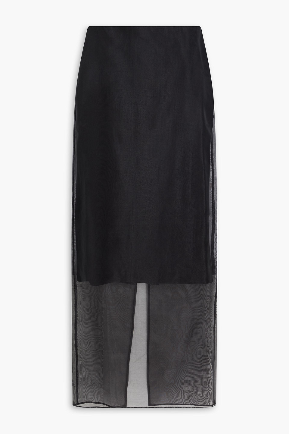 Rag & Bone Annabet Organza Midi Skirt In Black