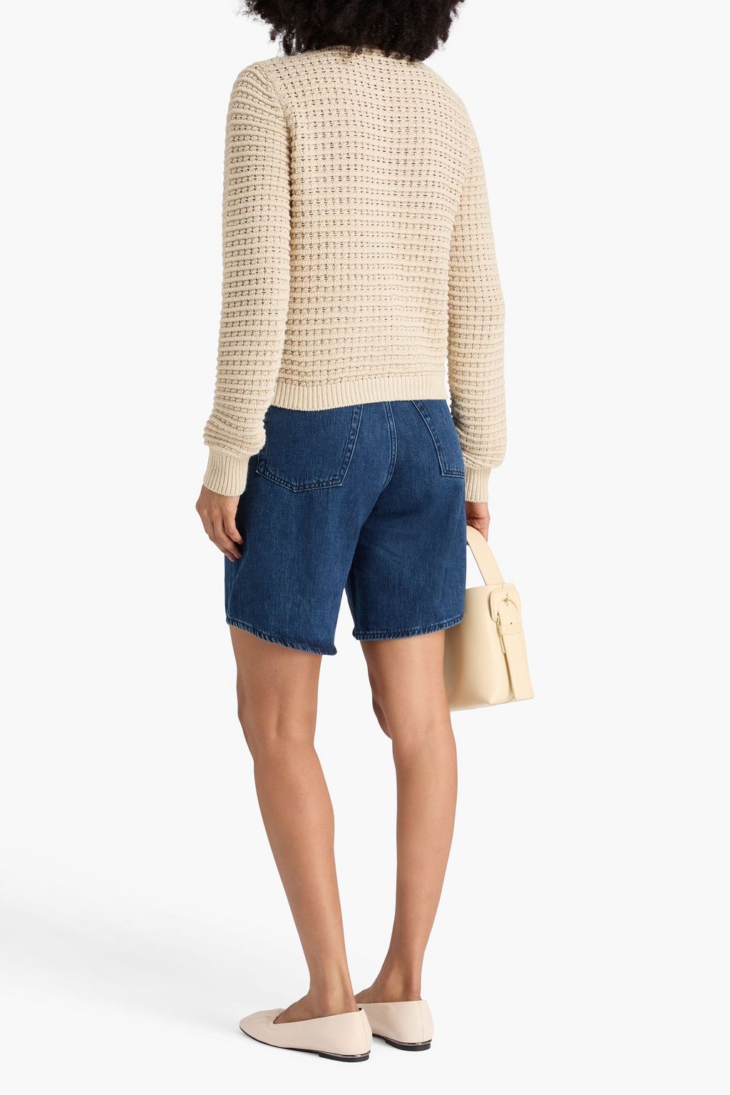 RAG & BONE Marlee pointelle-knit cotton-blend cardigan