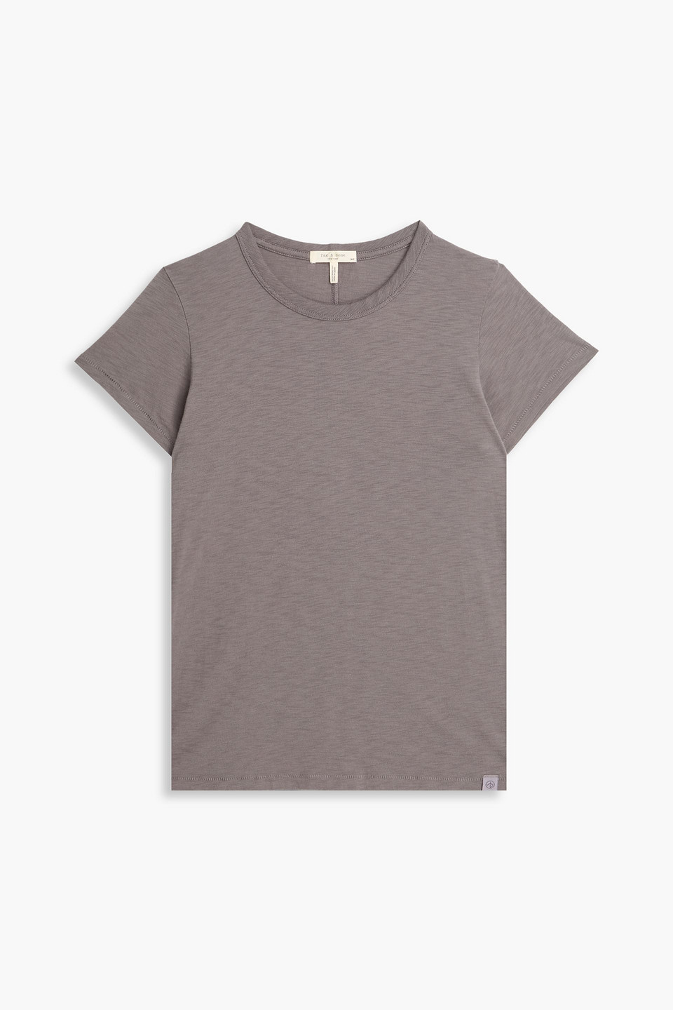 Rag & Bone The Slub Pima Cotton-jersey T-shirt In Gray