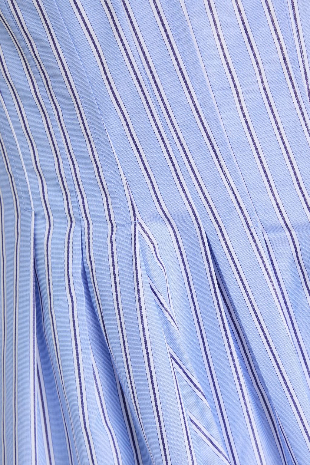 SIMKHAI Kittiya pinstriped cotton-blend Oxford midi dress
