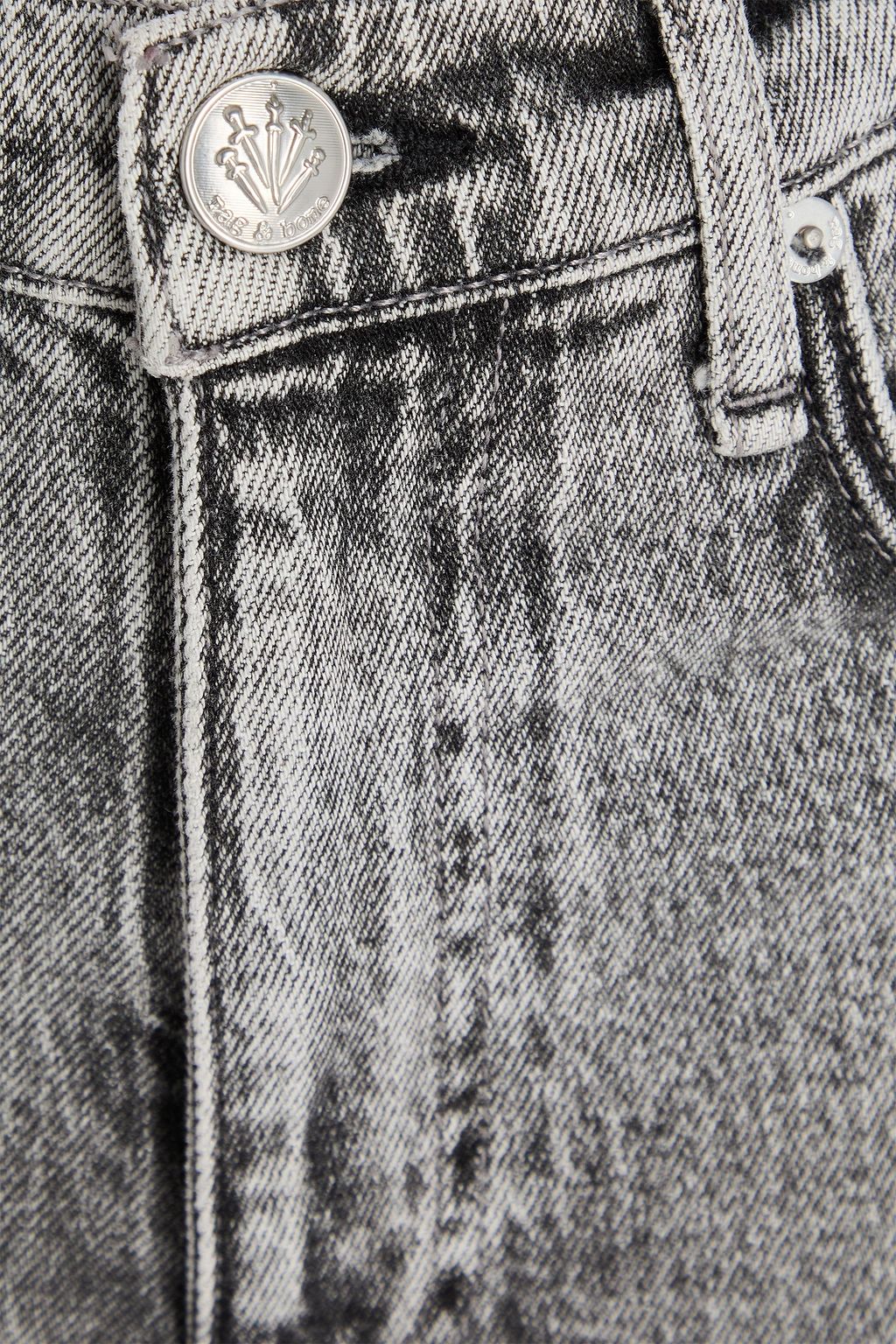 RAG & BONE Harlow acid-wash mid-rise straight-leg jeans