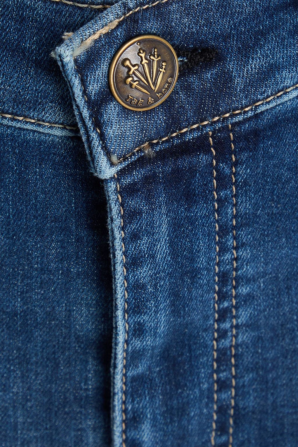 RAG & BONE Peyton cropped faded mid-rise bootcut jeans