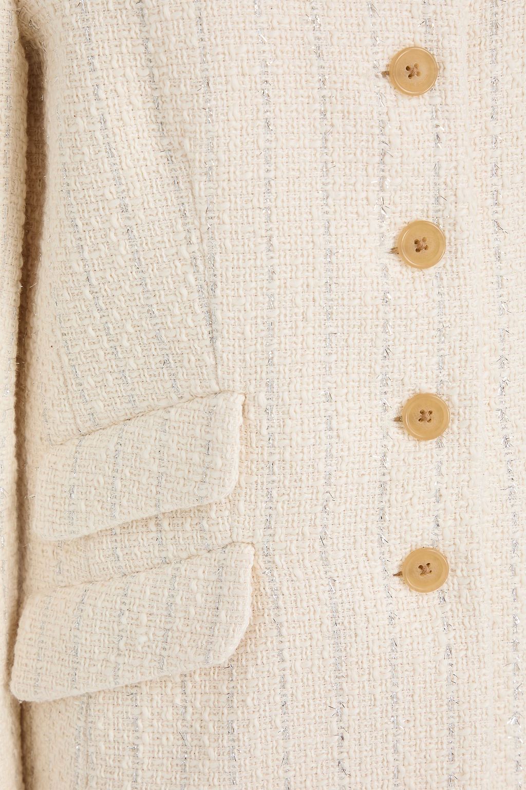 RAG & BONE Slade Long metallic pinstriped cotton-blend tweed blazer