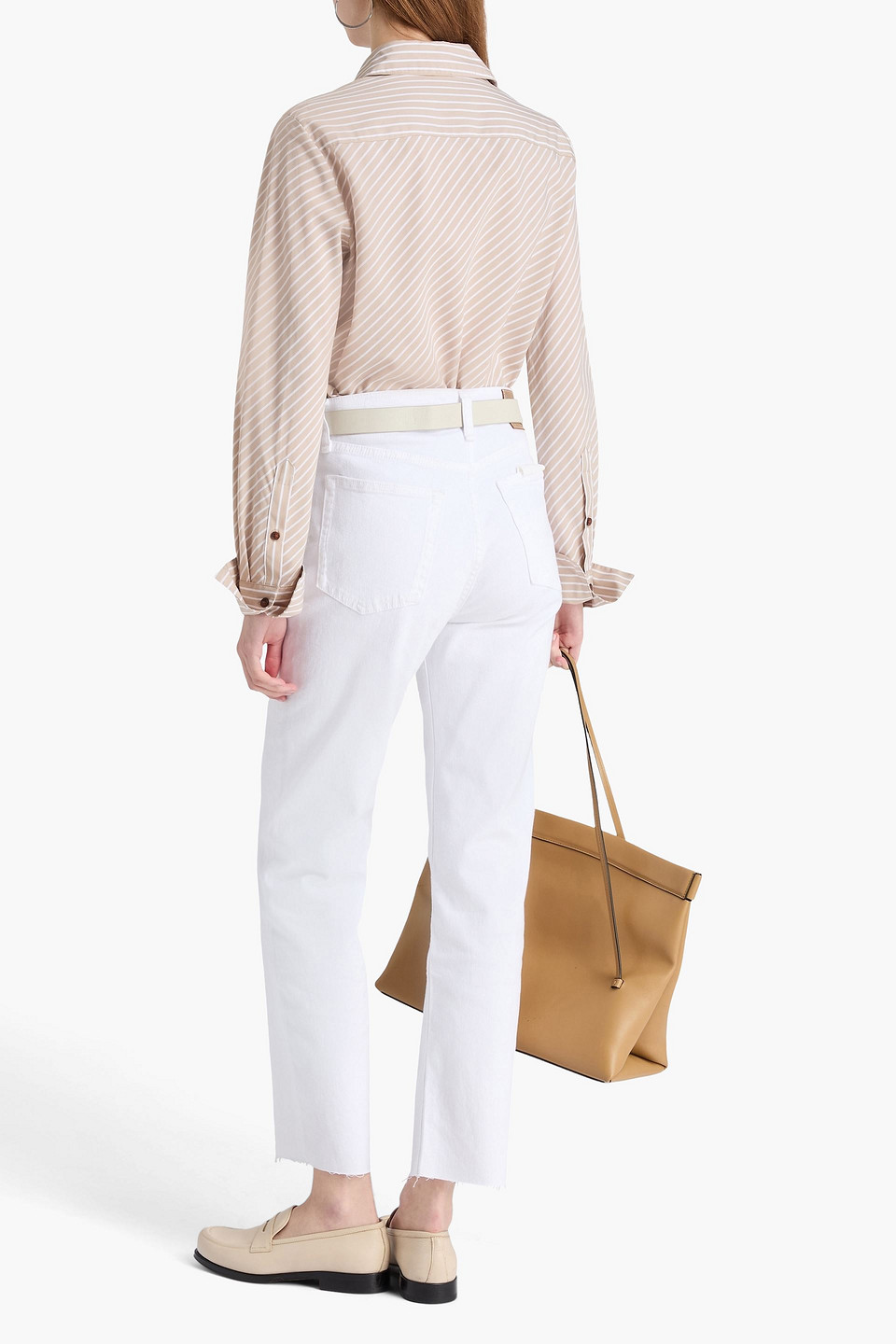  Rag & Bone - Sylvia Striped Cotton-poplin Shirt - Neutral - Xs 