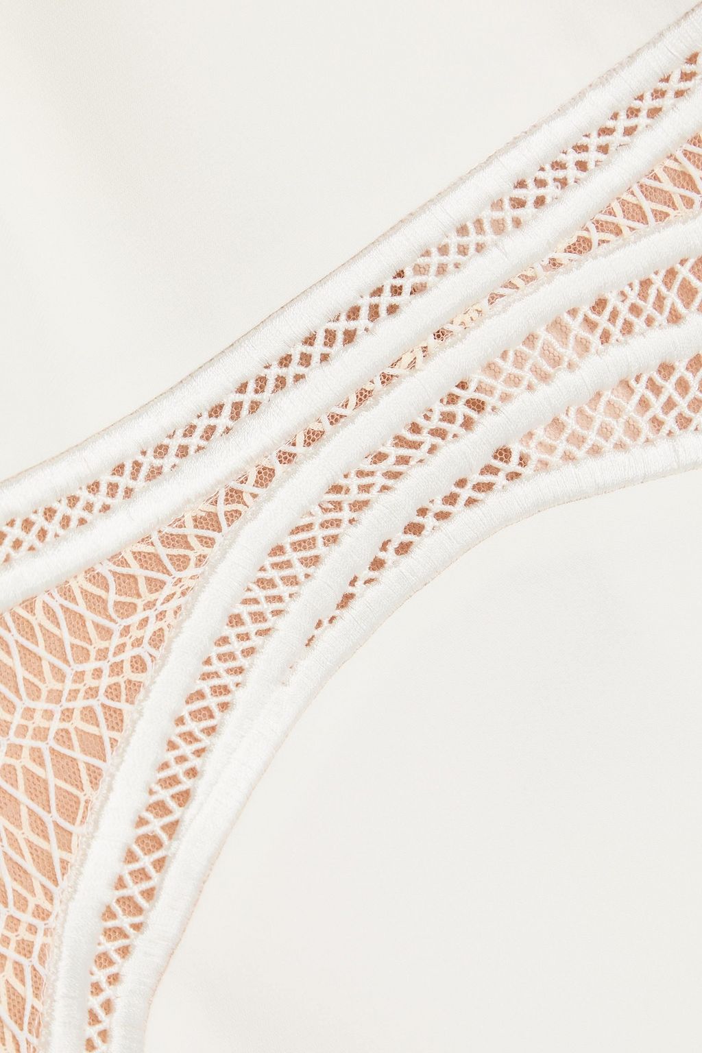 SIMKHAI Blaise fishnet-paneled crepe mini dress