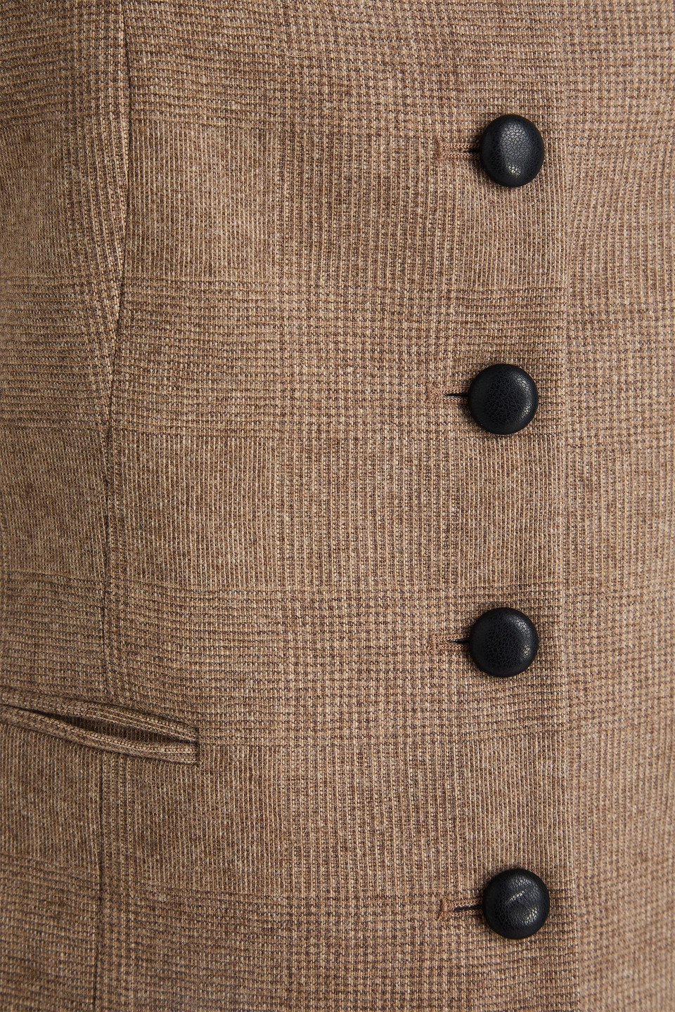 Rag & Bone Mariana Prince Of Wales Checked Wool-blend Vest In Neutral