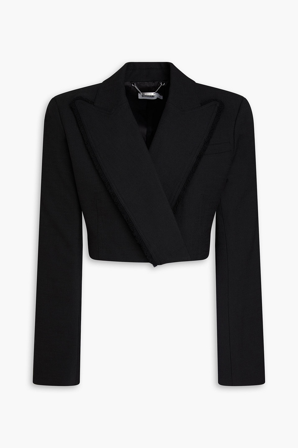 Simkhai Cropped Twill Blazer In Black