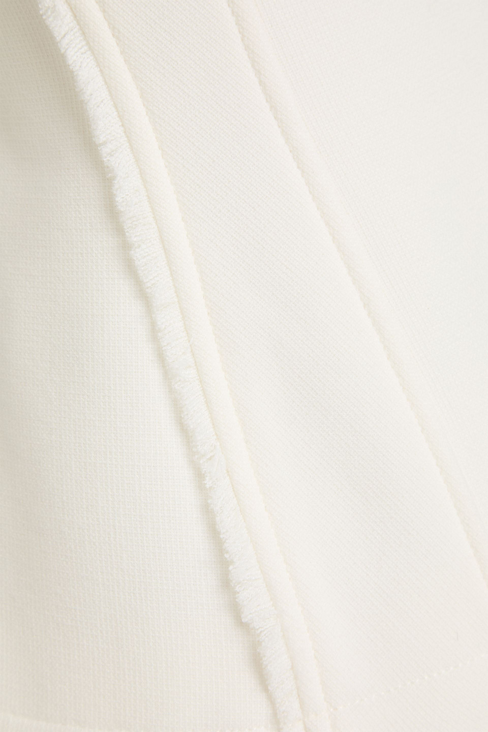 Simkhai Theodora Frayed Knitted Top In White