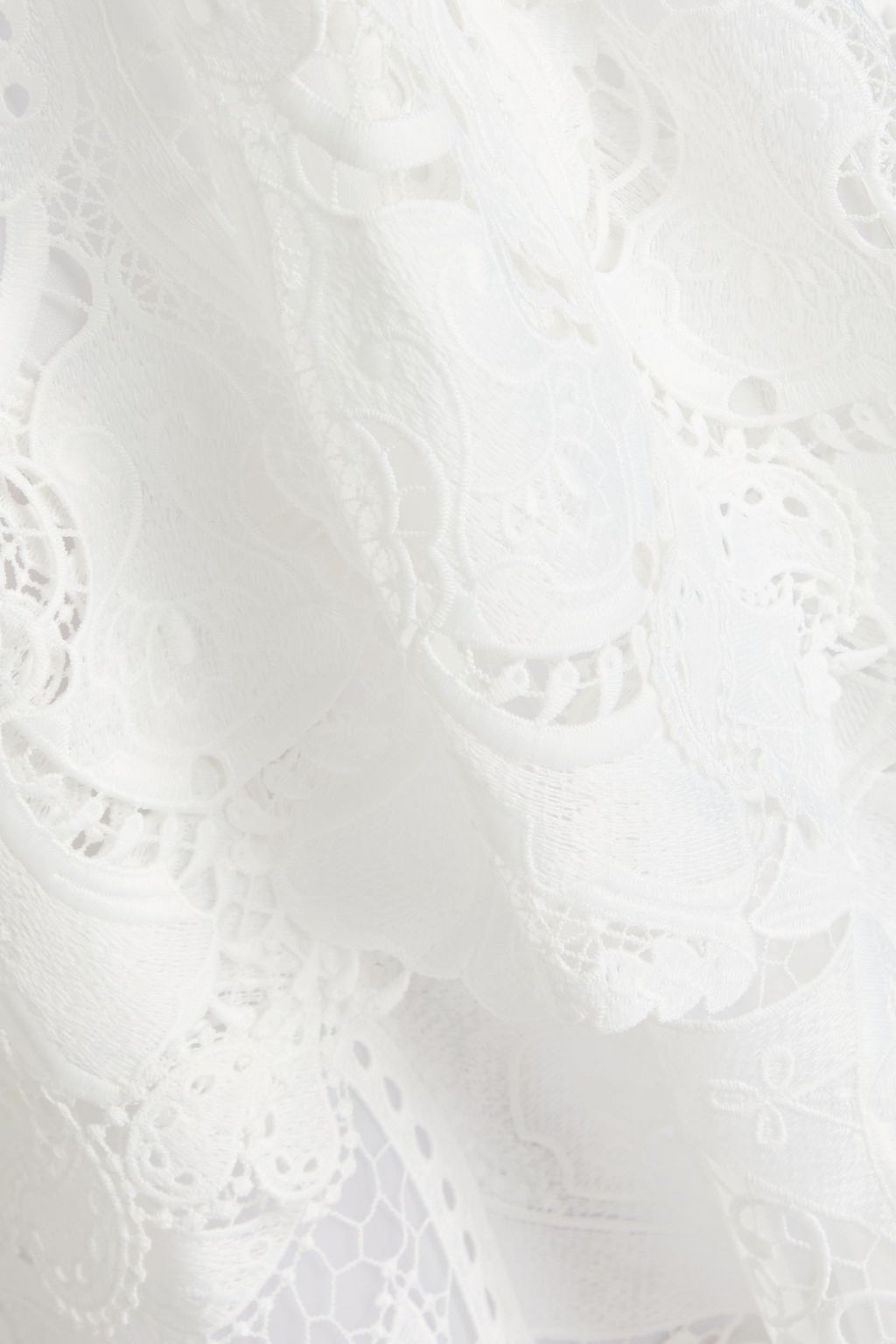 SIMKHAI Signature Laura layered guipure lace midi dress