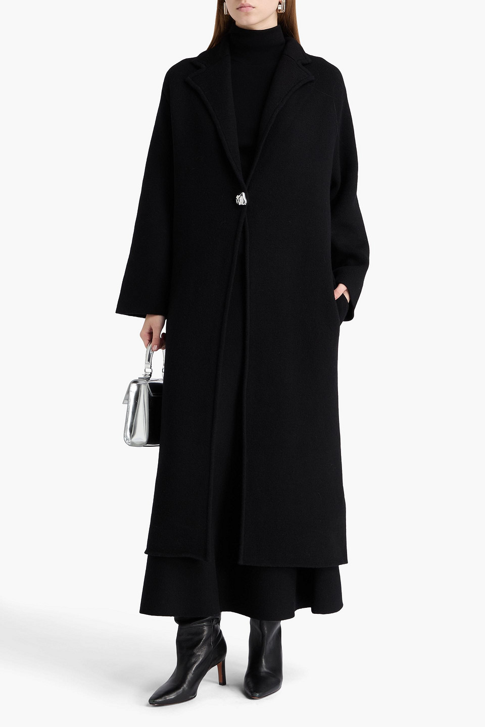  Rag & Bone - Mantel „bridget“ Aus Einer Wollmischung - Schwarz - Xxs 