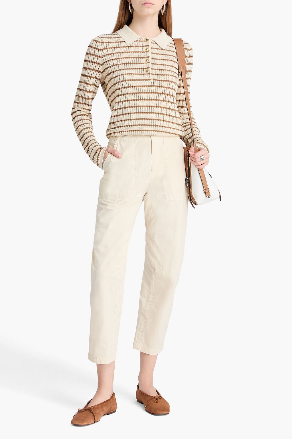 RAG & BONE Leyton cropped cotton tapered pants