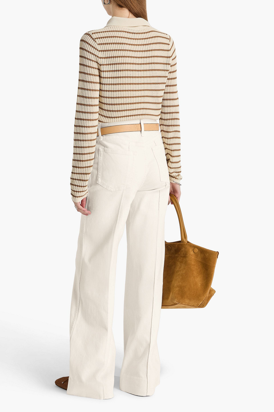 Rag & Bone Skylar High-rise Flared Jeans In Sand