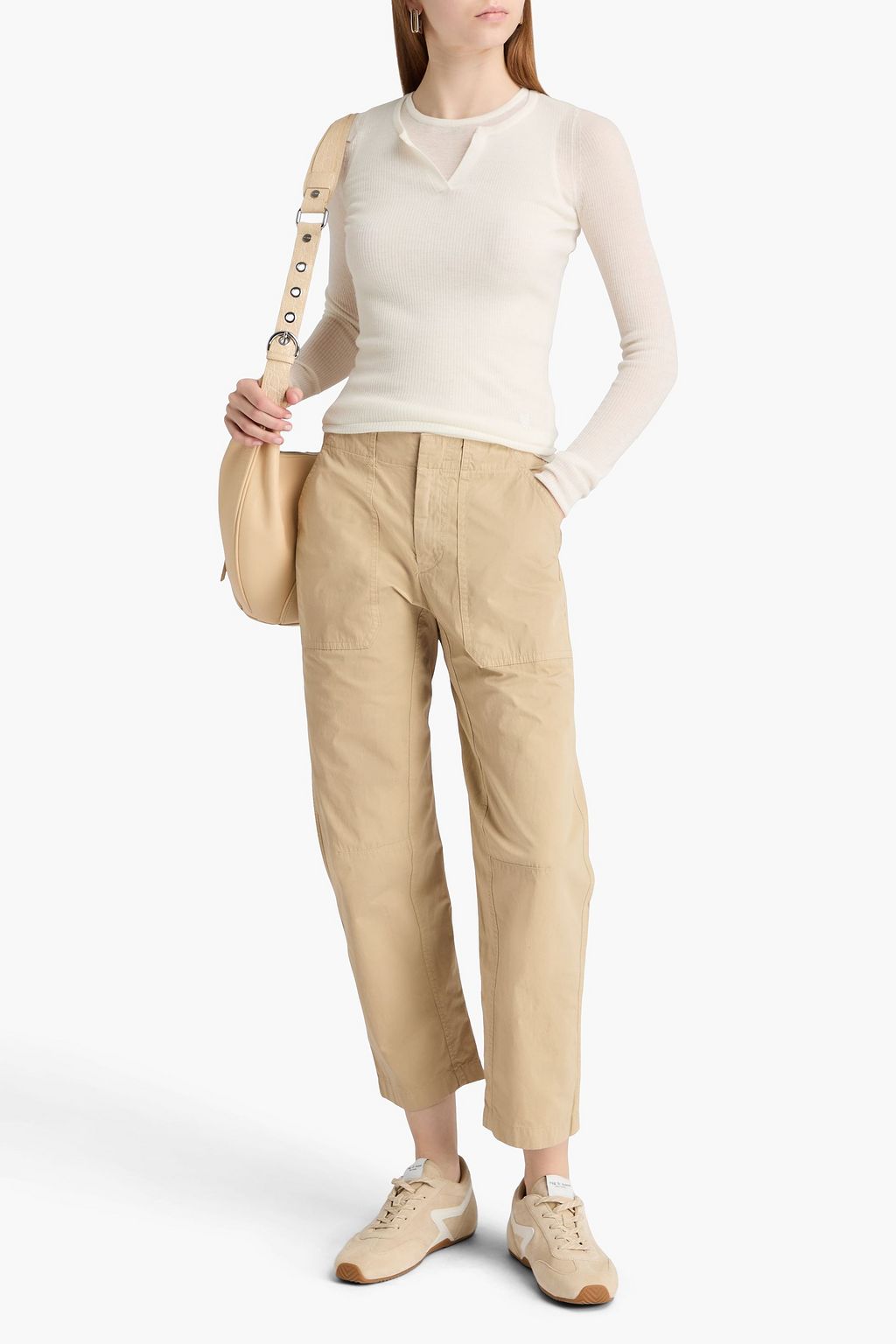 RAG & BONE Leyton cropped cotton tapered pants