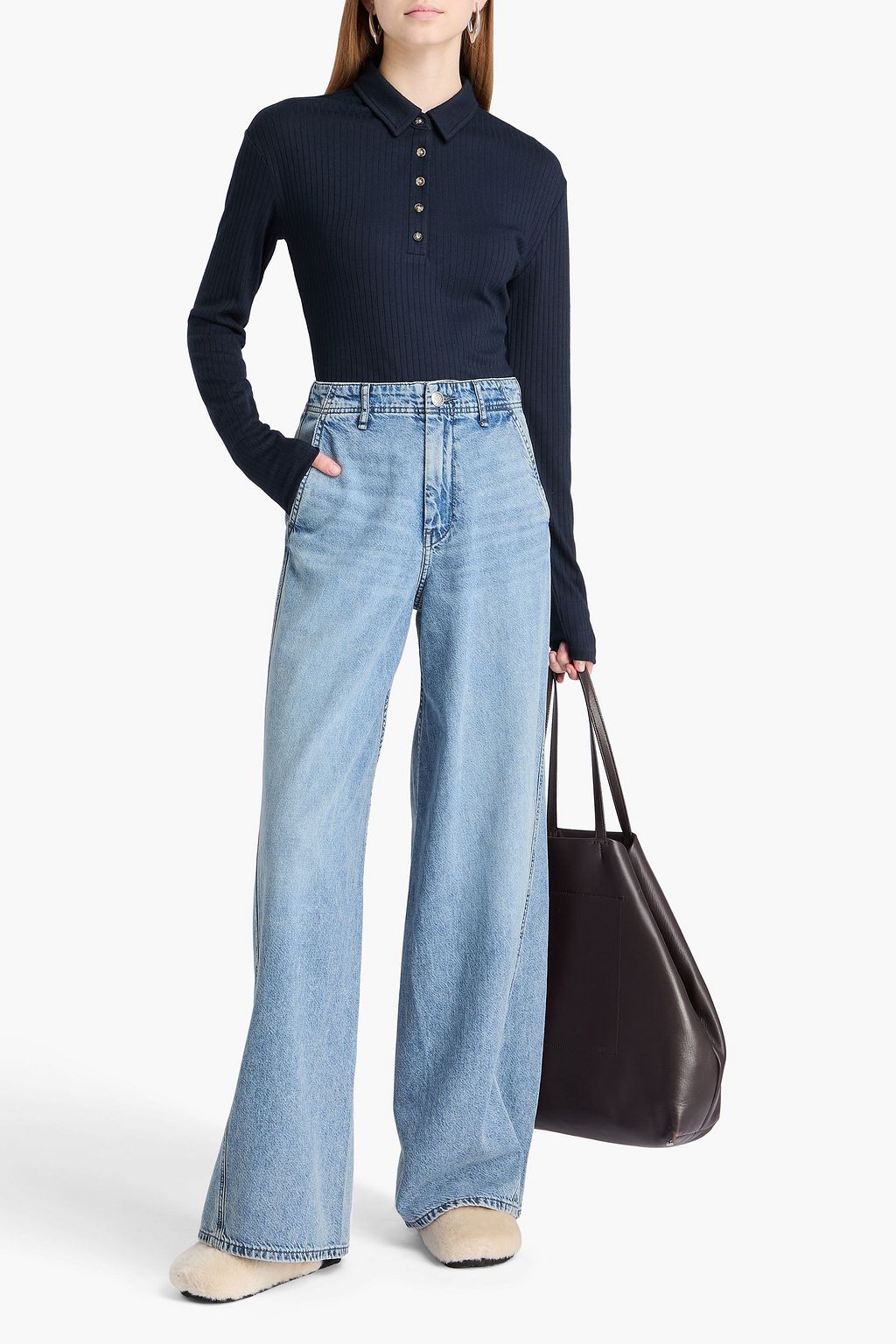 RAG & BONE Sofie  high-rise wide-leg jeans