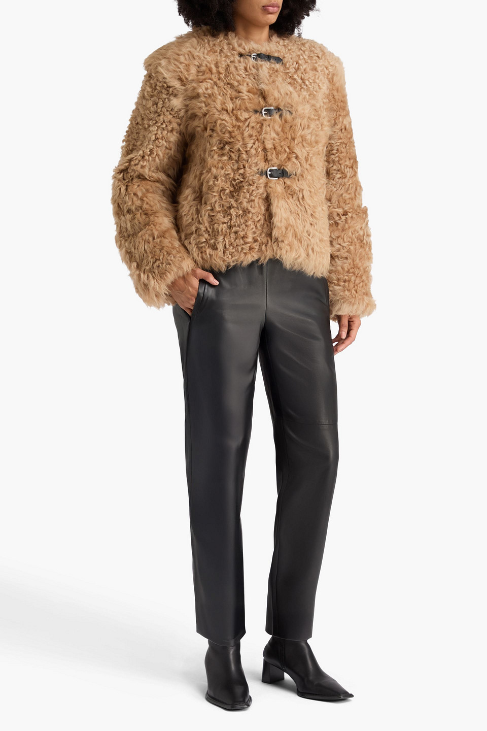 Rag & Bone Sabrina Shearling Coat In Brown