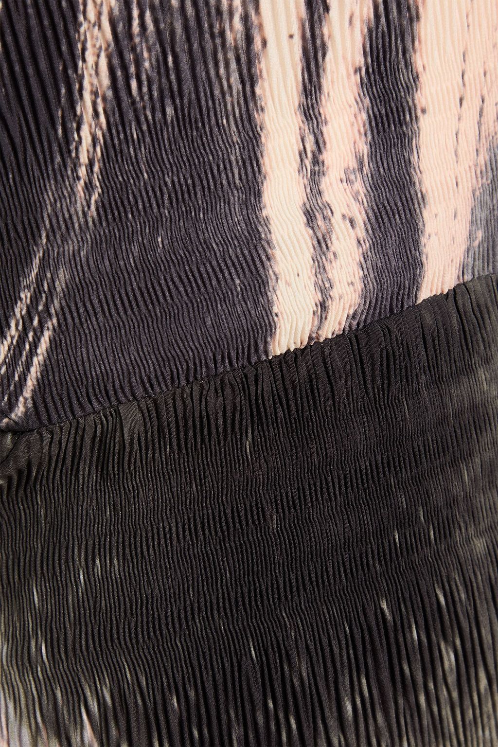 SIMKHAI Julius plissé printed crepe maxi dress