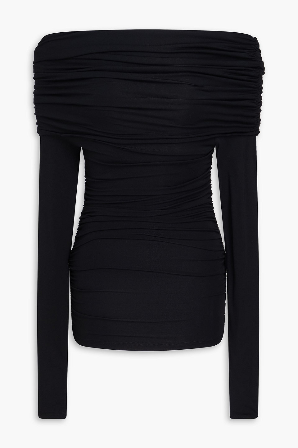 Rag & Bone Luca Off-the-shoulder Cotton And Modal-blend Jersey Top In Black
