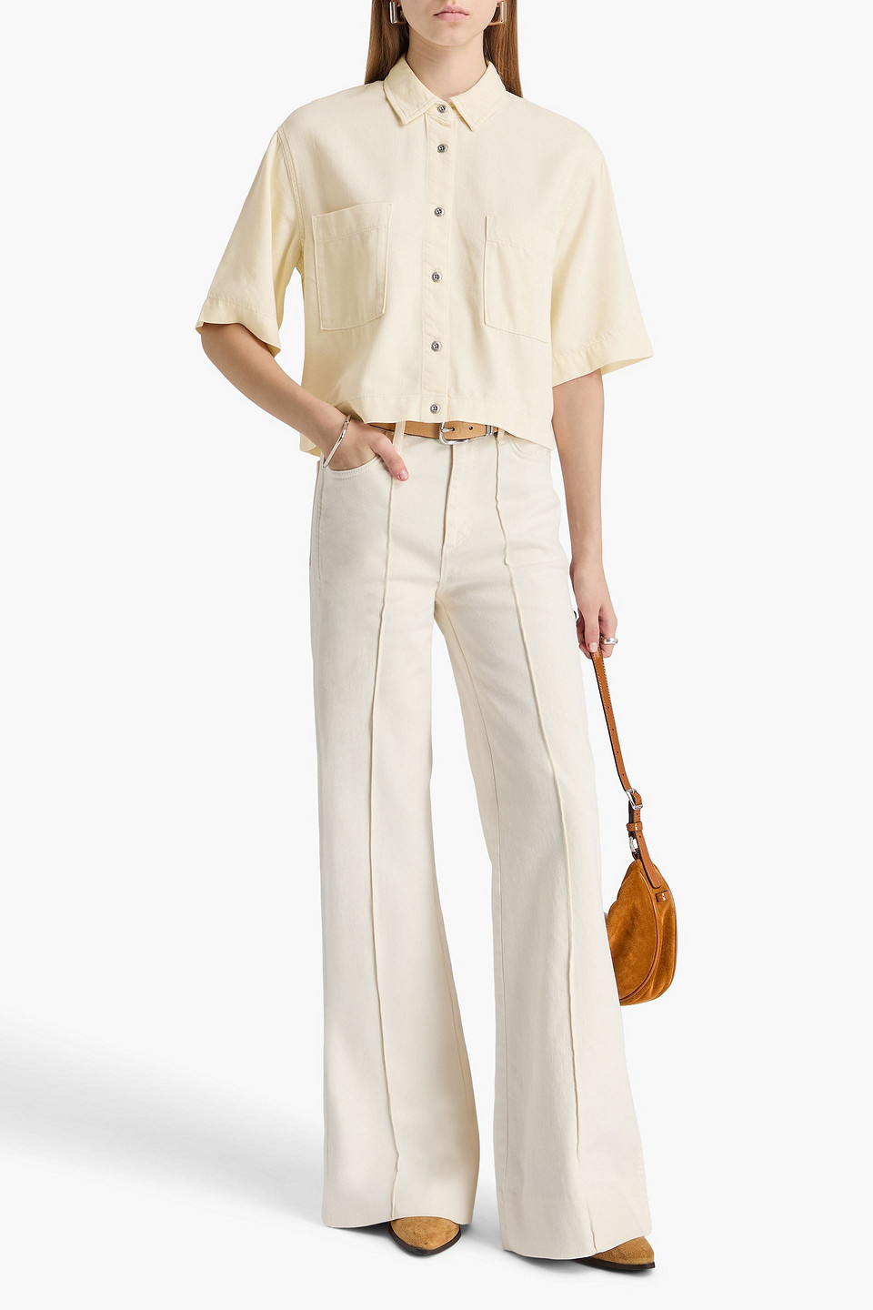  Rag & Bone - Lenna Denim Shirt - White - Xs 