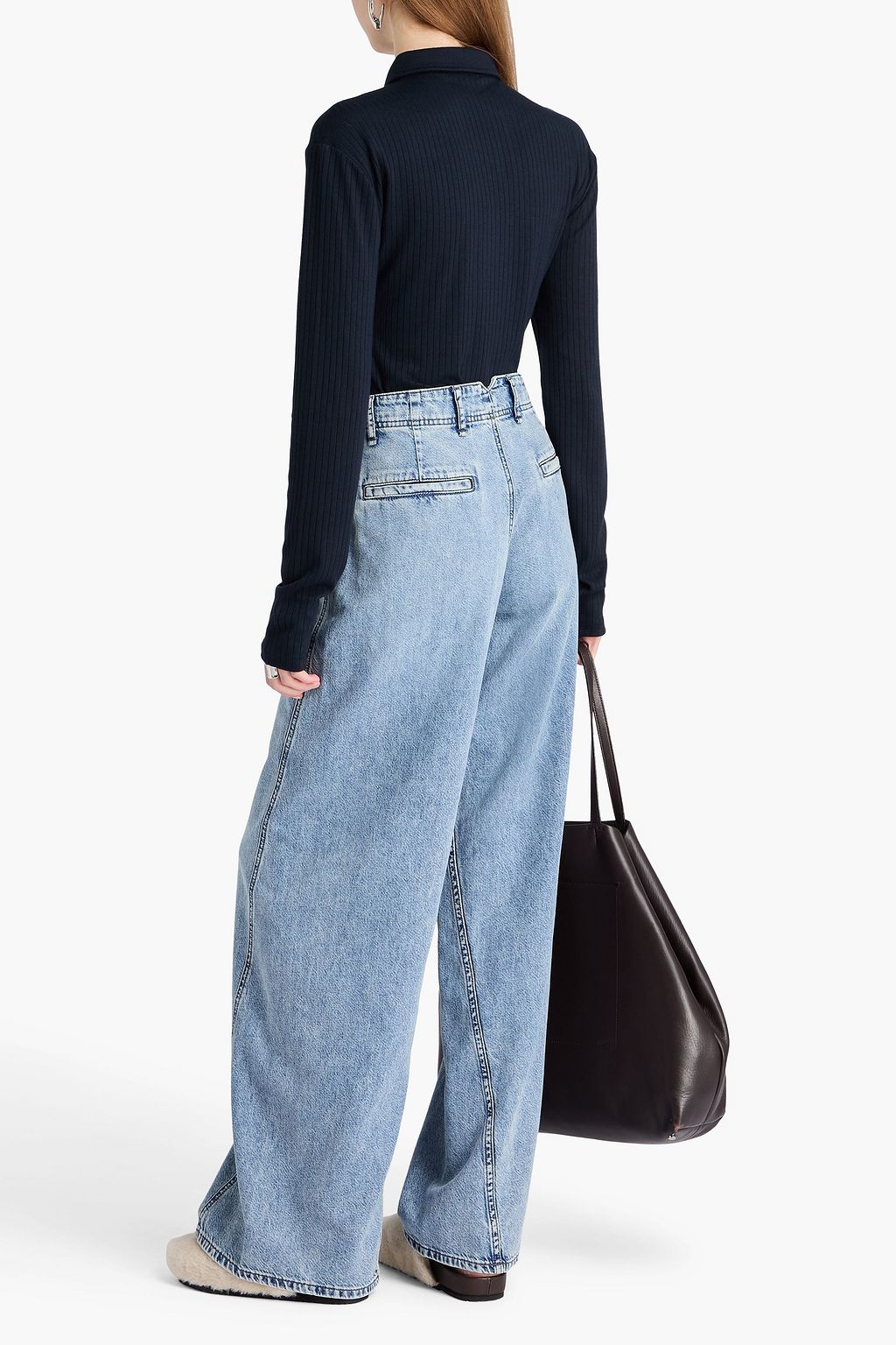 RAG & BONE قميص بولو بحبكة بتصميم مضلّع