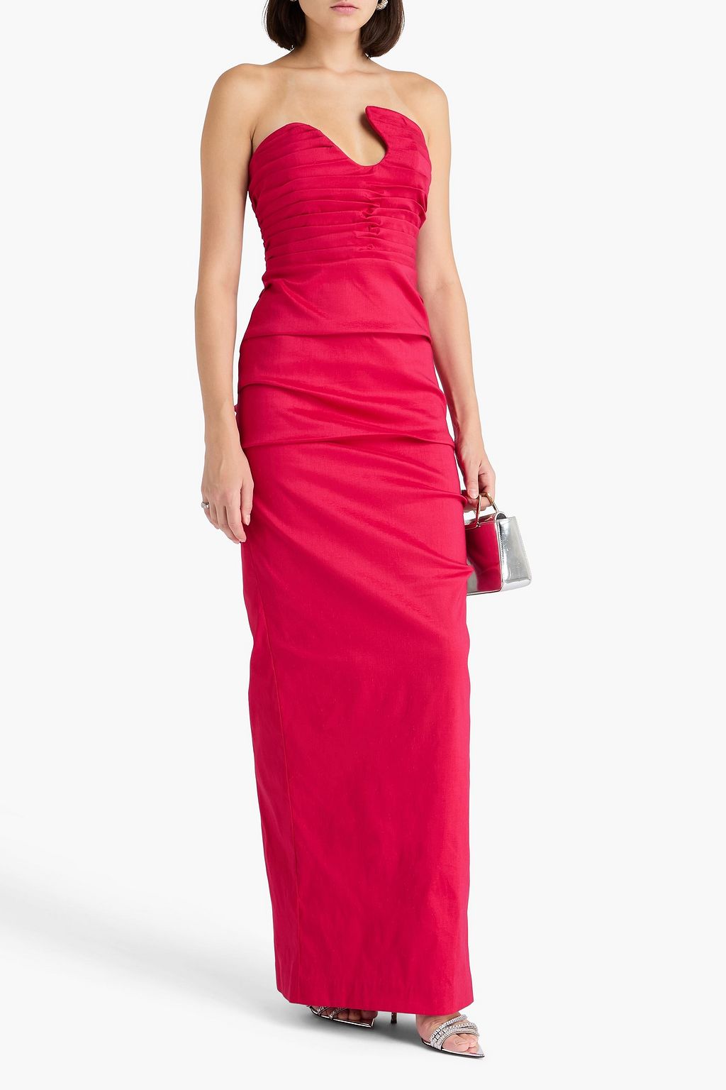 RACHEL GILBERT Cheri strapless ruched taffeta gown