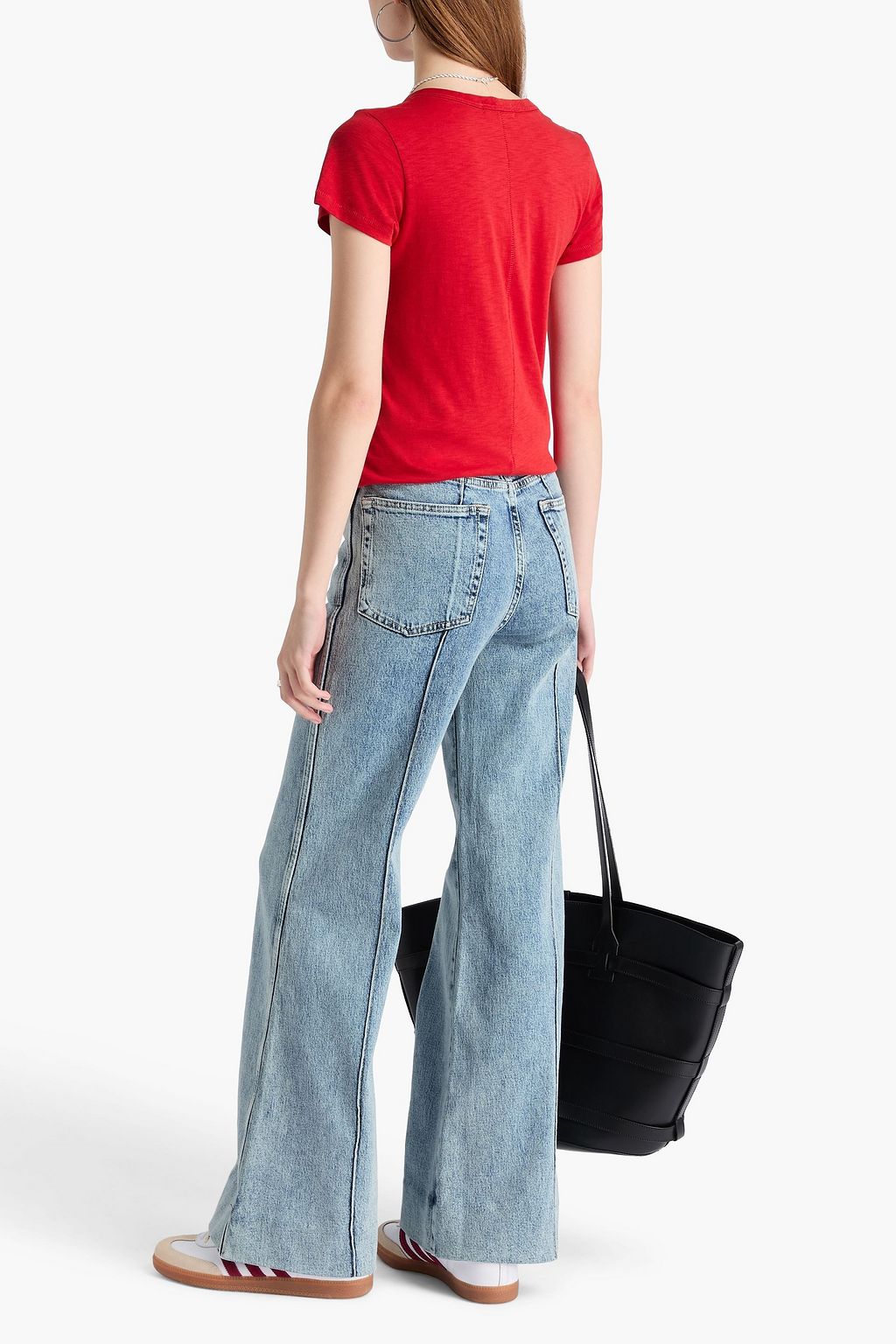 RAG & BONE Skylar acid-wash high-rise flared jeans