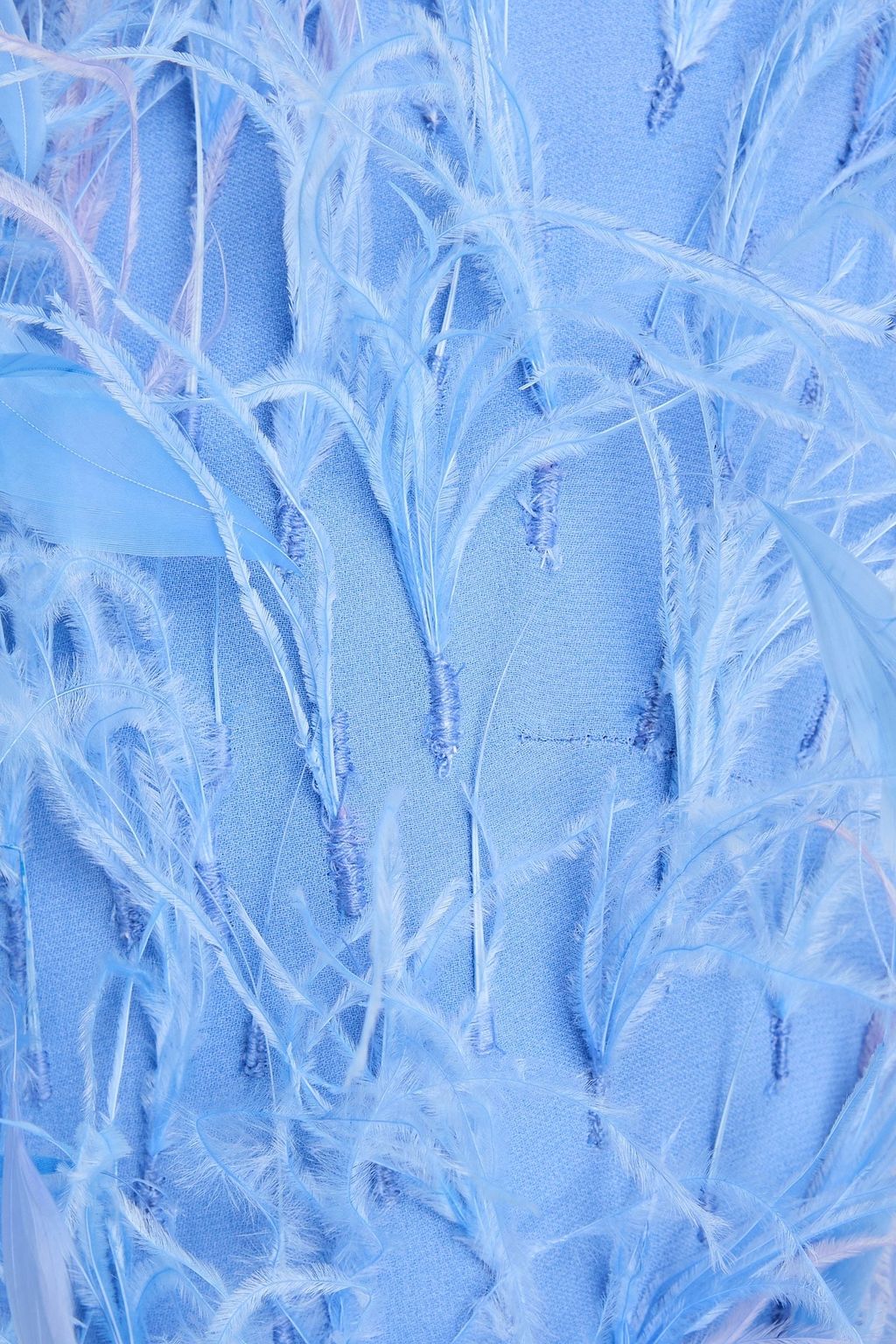 RACHEL GILBERT Sutton feather-embellished crepe midi dress