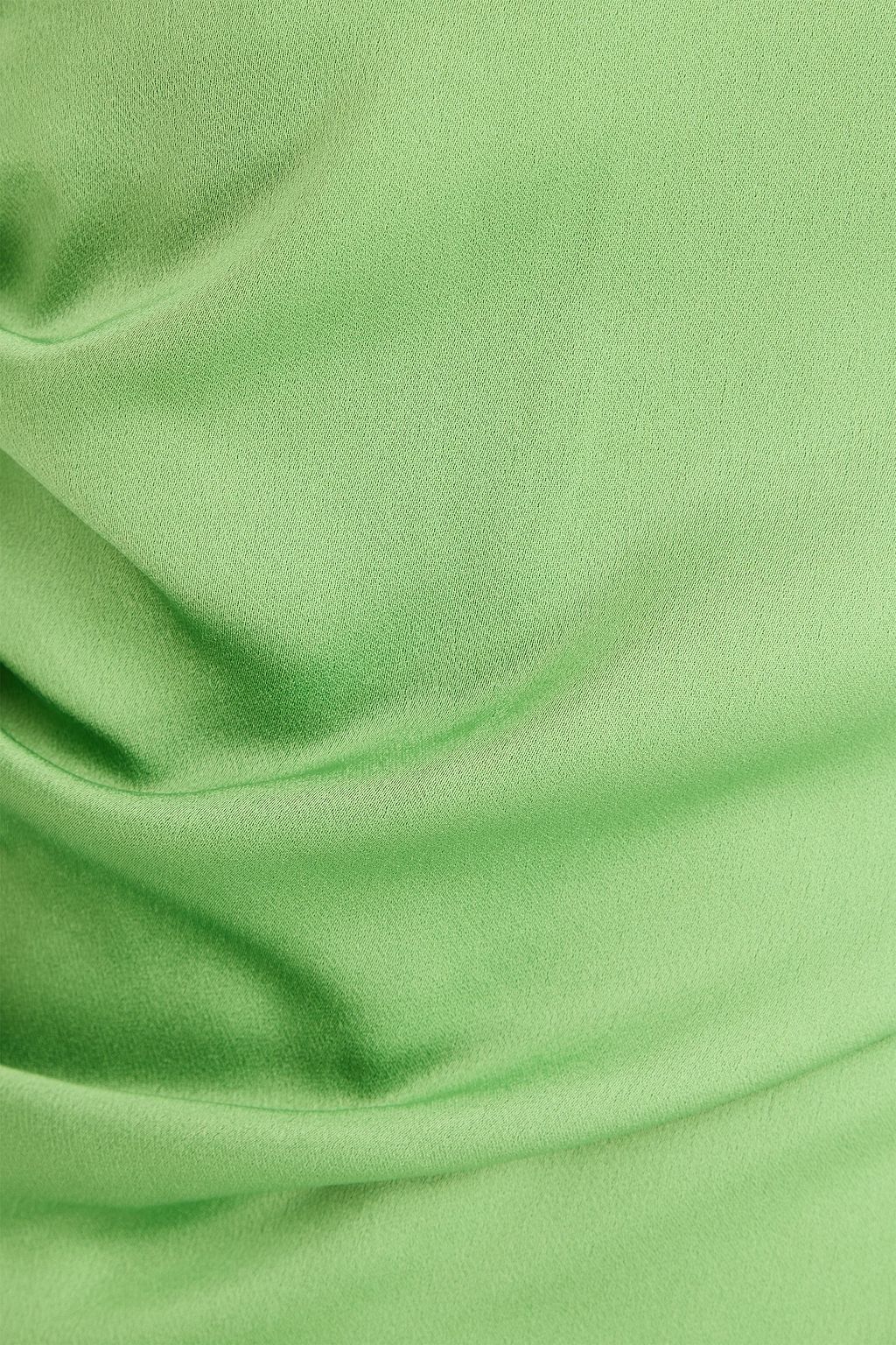 SIMKHAI Marabella ruched satin midi dress