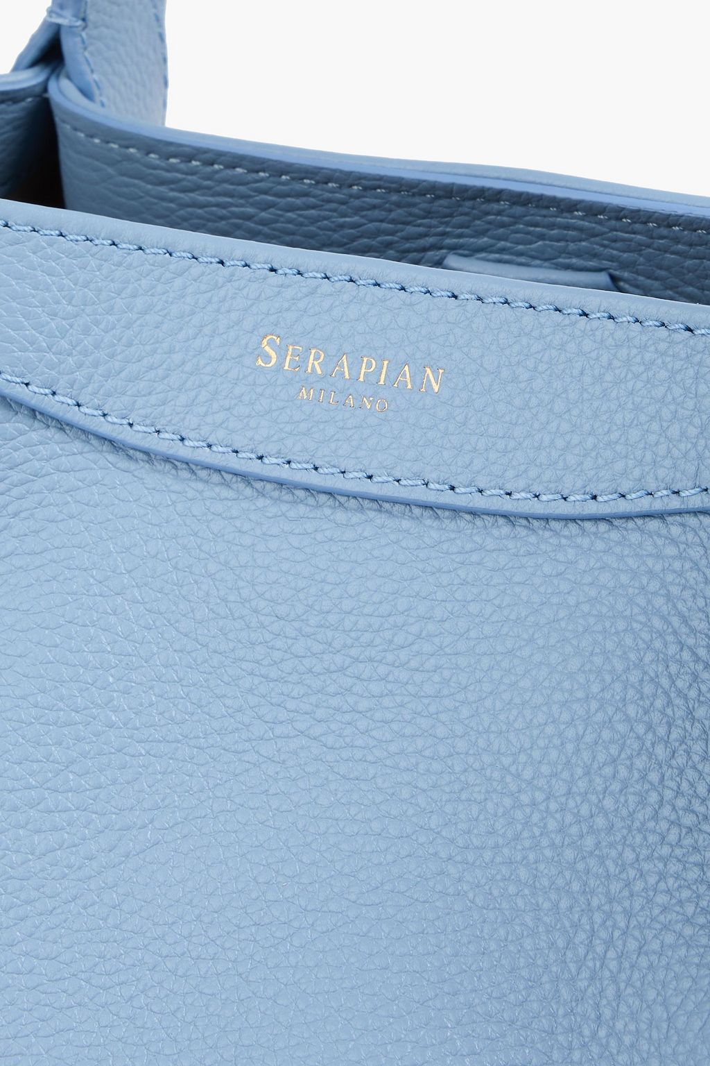 SERAPIAN Small Secret Rugiada Tote Bag aus Narbenleder