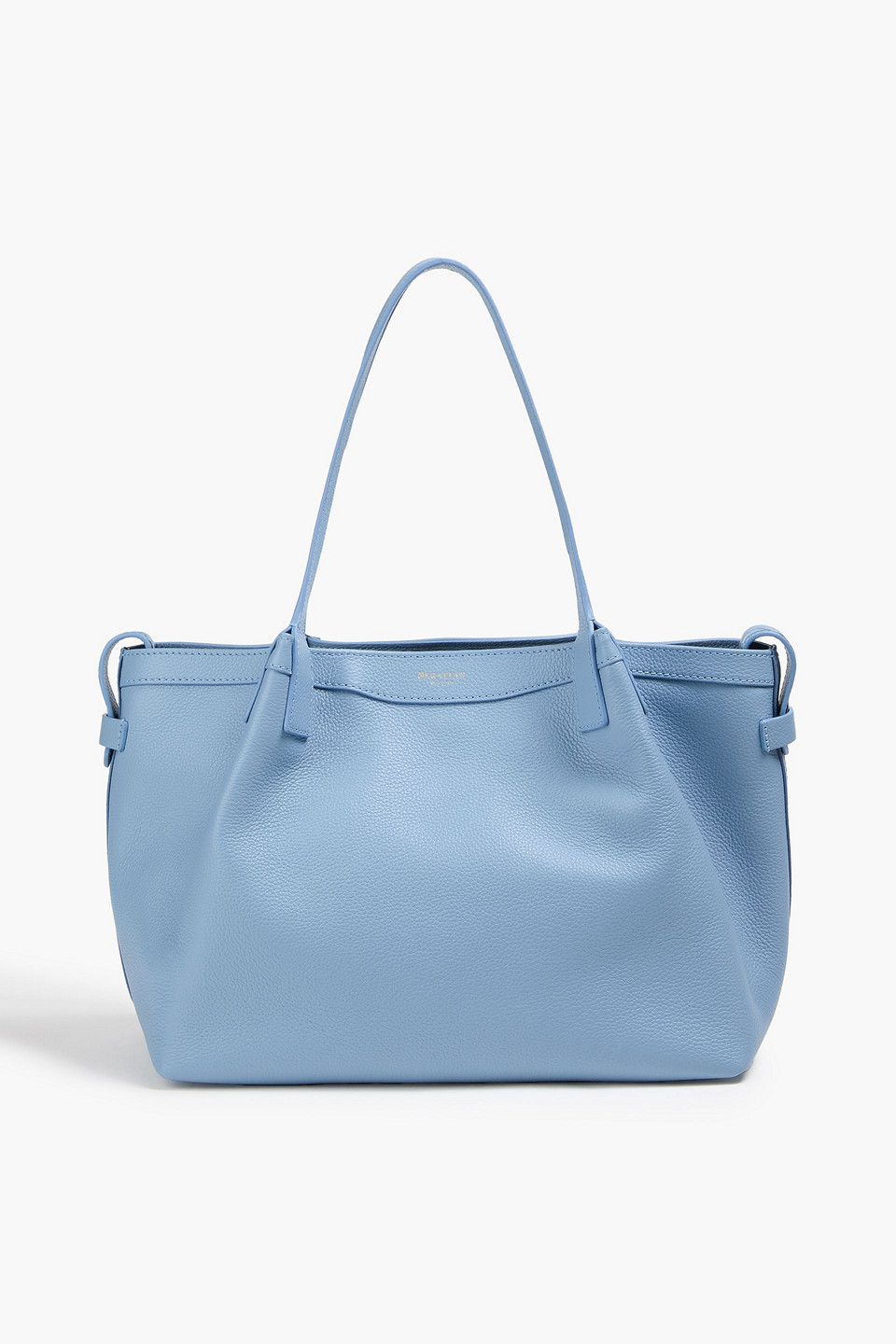 Serapian Small Secret Rugiada Small Pebbled-leather Tote In Blue