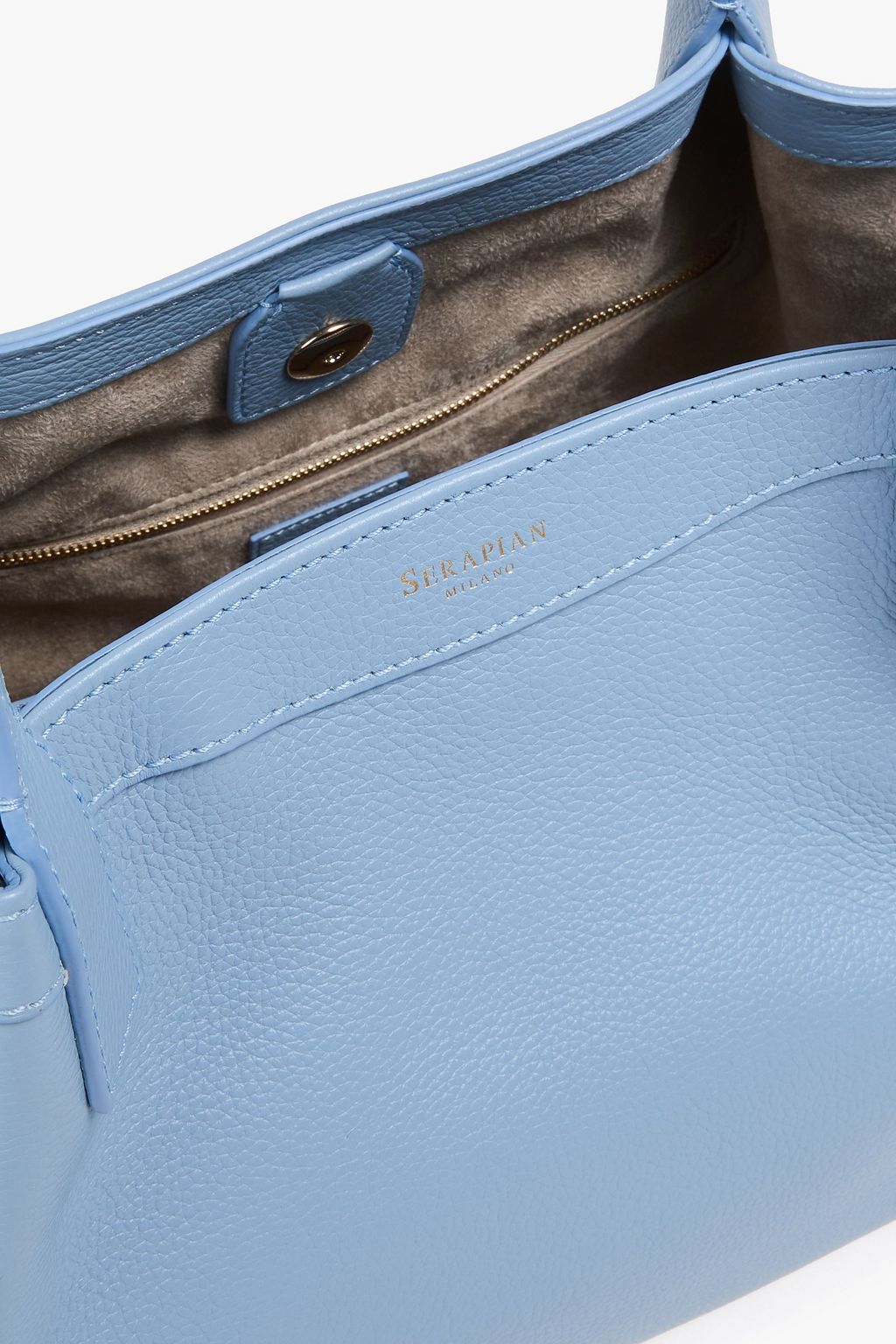 SERAPIAN Small Secret Rugiada Tote Bag aus Narbenleder