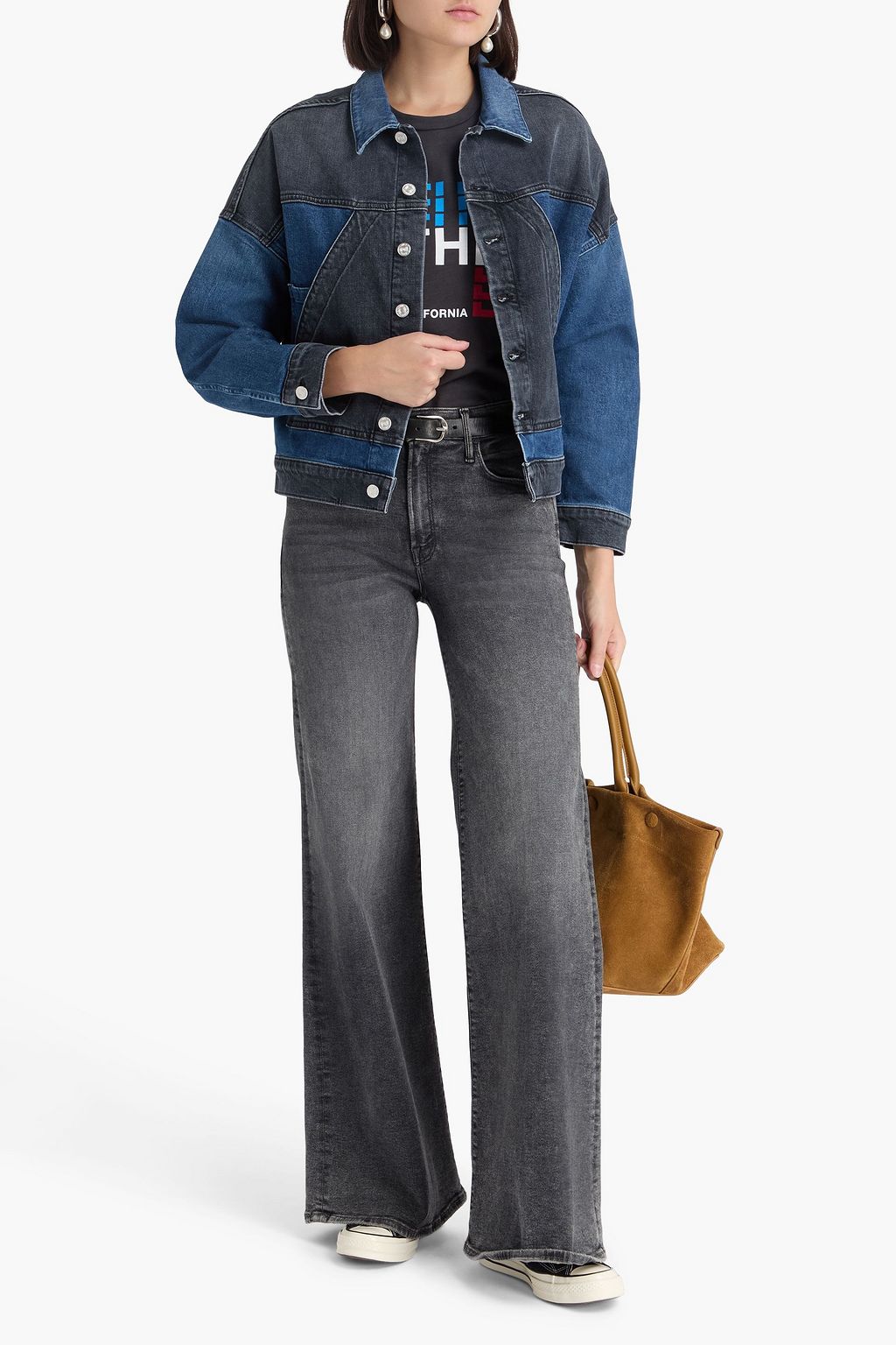 MOTHER Jeansjacke in Patchwork-Optik